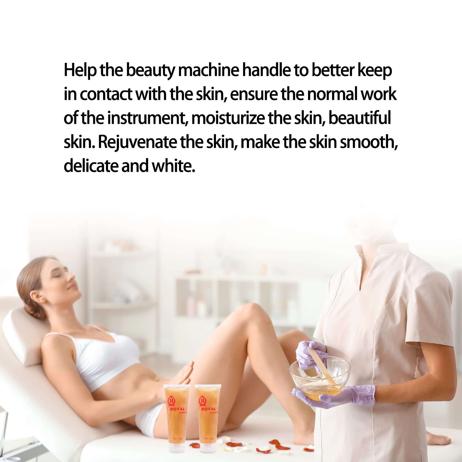 Elitzia 5 Pcs Gel for Body Facial Care Beauty Machine ETMCA (Gold Gel) 5