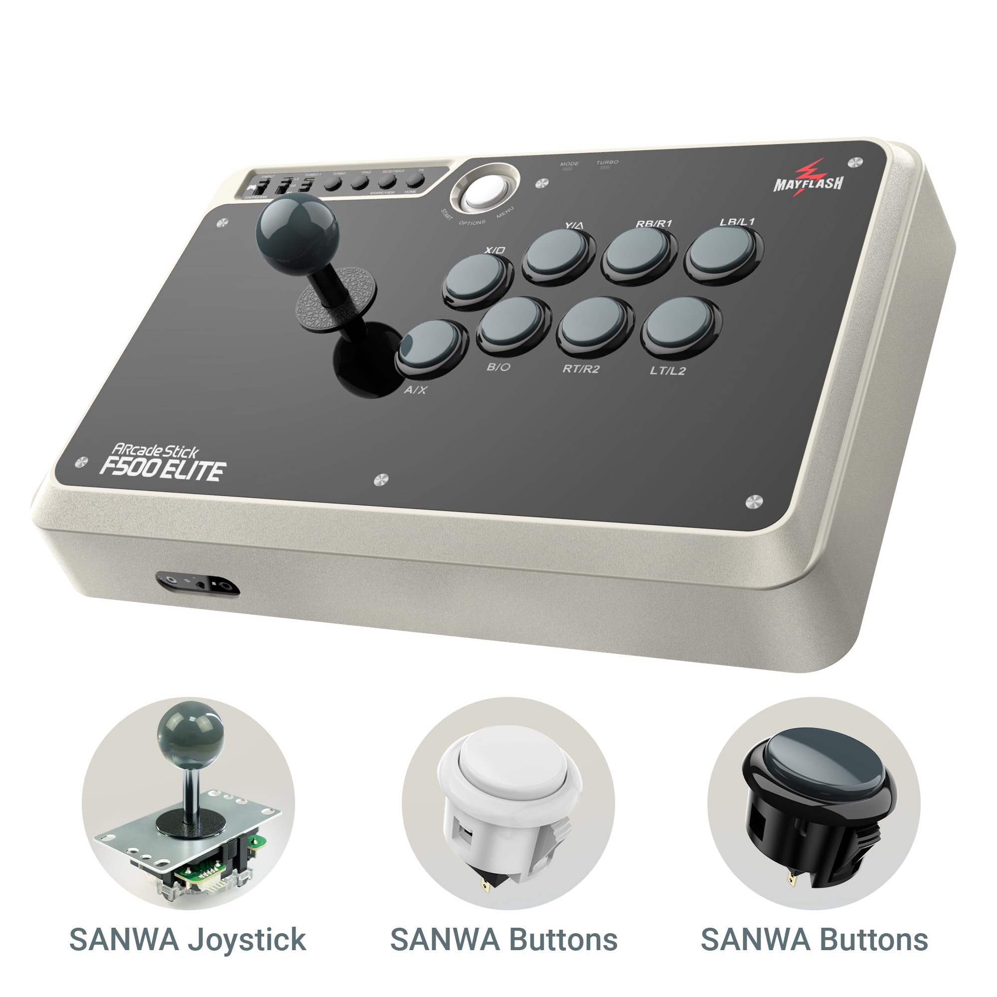 May Flash F500 Elite USB Video Game Controller, Compatible with Xbox Series S/X, Xbox One, Switch, PlayStation 4, PC Windows 5