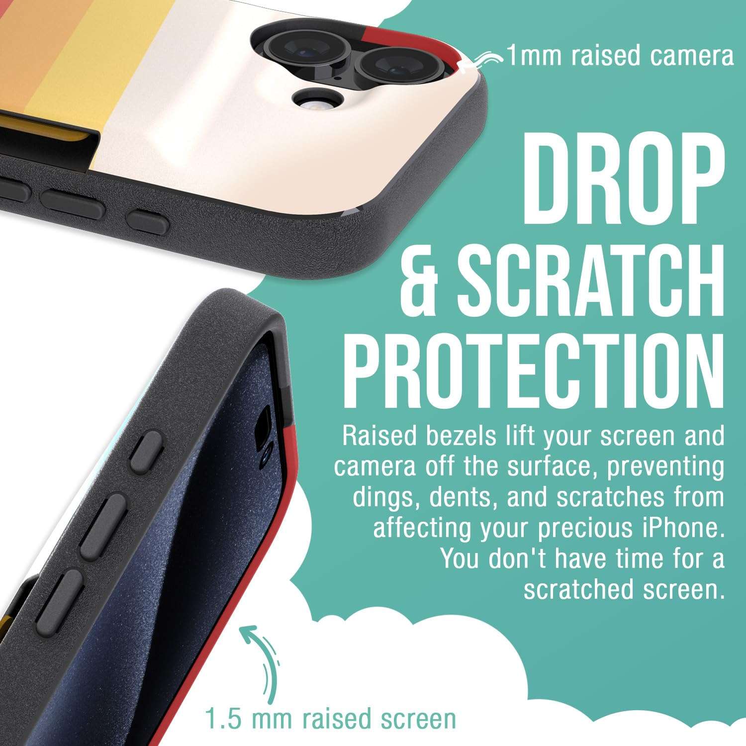 Smartish® iPhone 16 Wallet Case + USB C Lightning Cable Bundle - 6 Foot Fabric Wrapped Fast Charging Cable for Apple iPhone 16 5