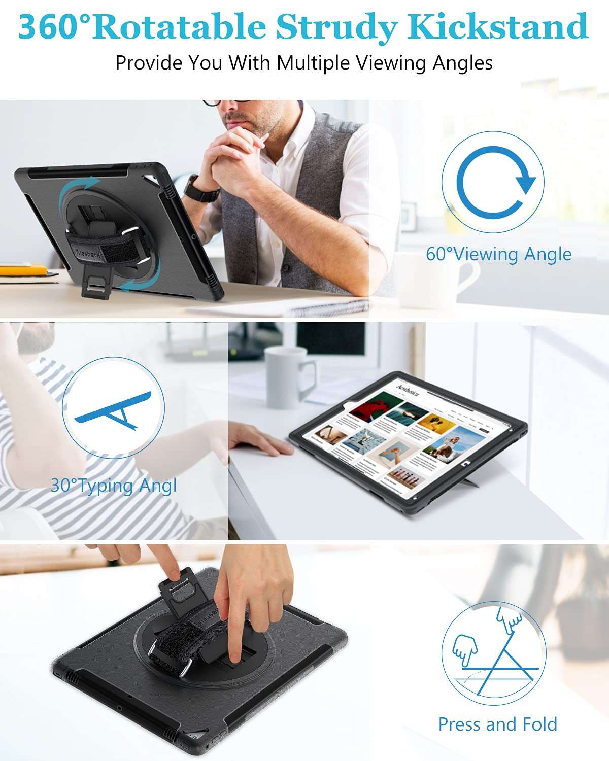 (Get 2) iPad Pro 12.9 Case 2017/2015 Black + iPad Pro 12.9 Case 2017/2015 Red 6