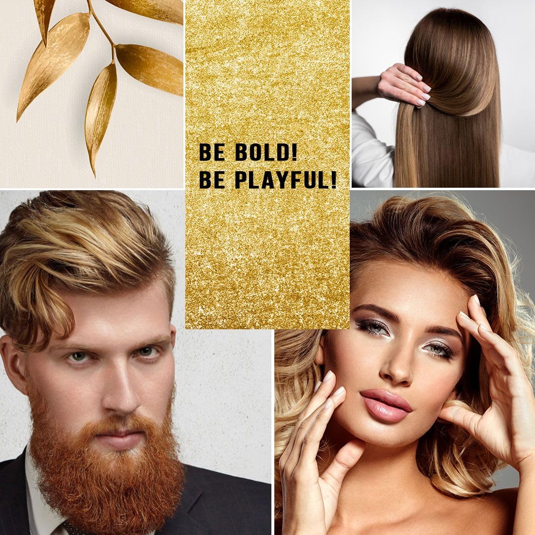 Nishman Professional Hair Color Spray | Cruelty, Peroxide & Ammonia Free | Suitable For Daily Use | Unisex Temporary Hair Color - Gold | 150 ML 3
