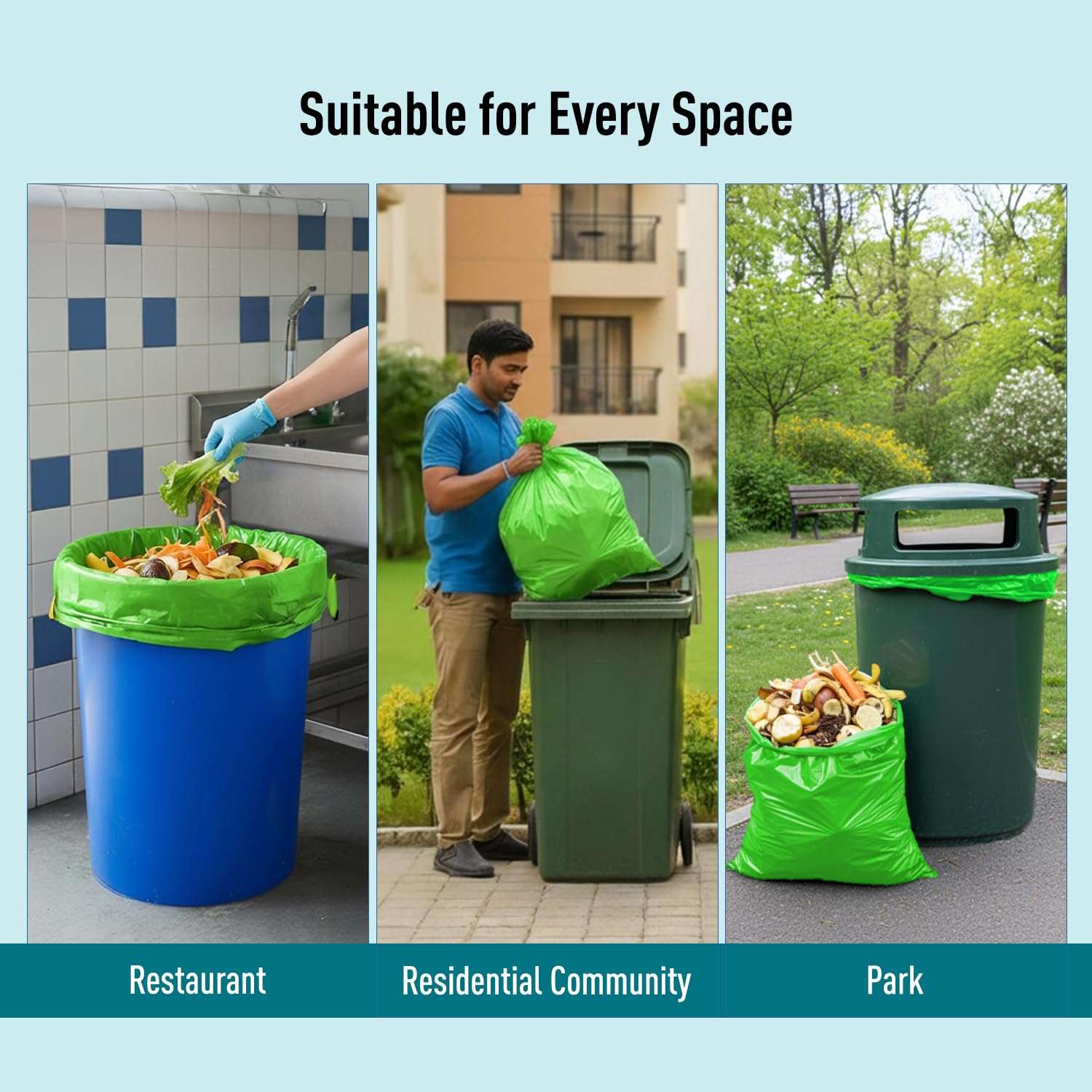 Amazon Brand - Presto! Garbage Bags | XXXL | 30 Count | 10 Bags x 3 Rolls | 42 x 48 In | For Dry & Wet Waste | Black 5