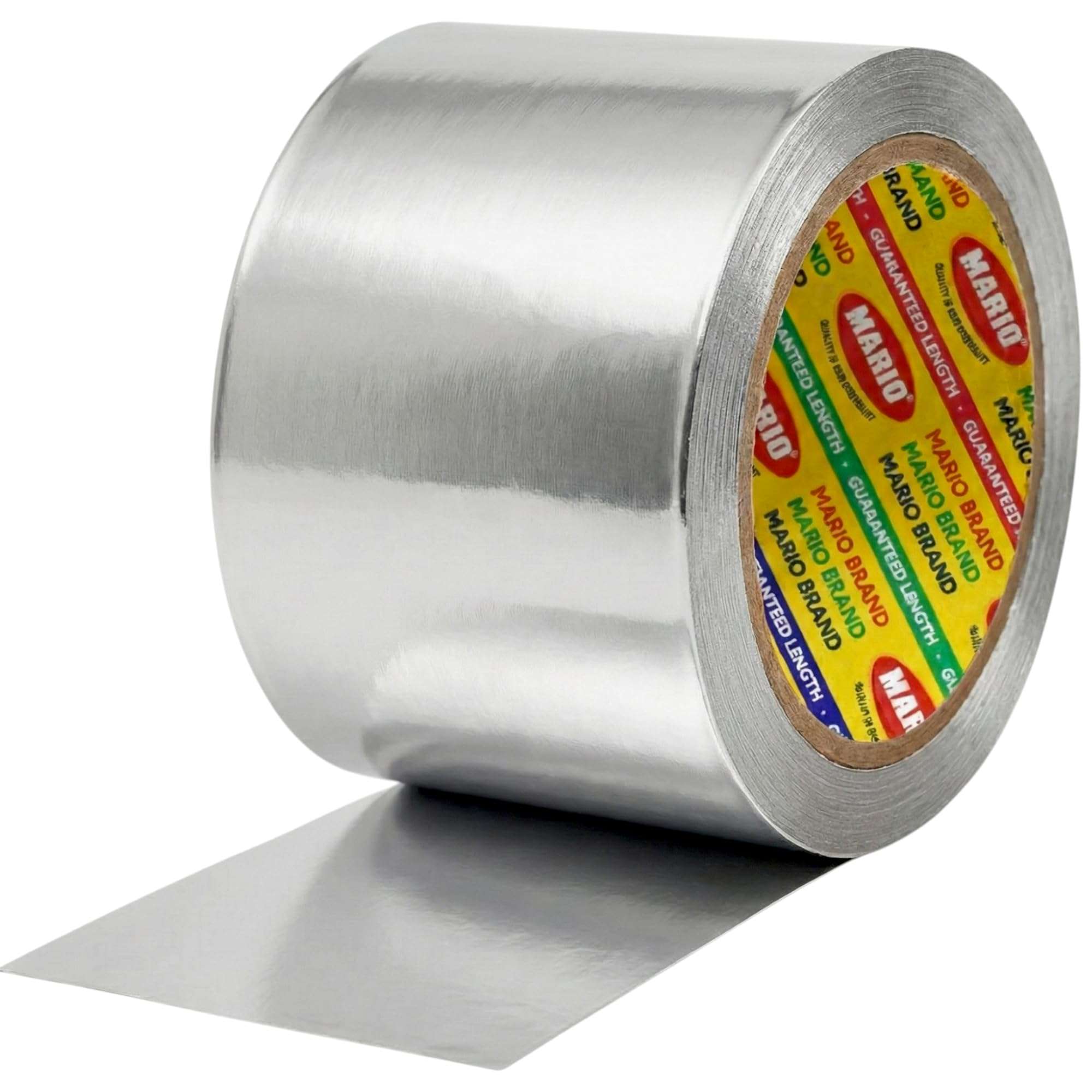 Mario Aluminium Foil Tape – Silver Tape – 72mm (3 inch) Width, 20mtr Length–1 Roll – Heavy-Duty Foil Tape for Air Duct Sealing, HVAC, AC Ducting, Pipe Insulation & High-Temperature Applications 1