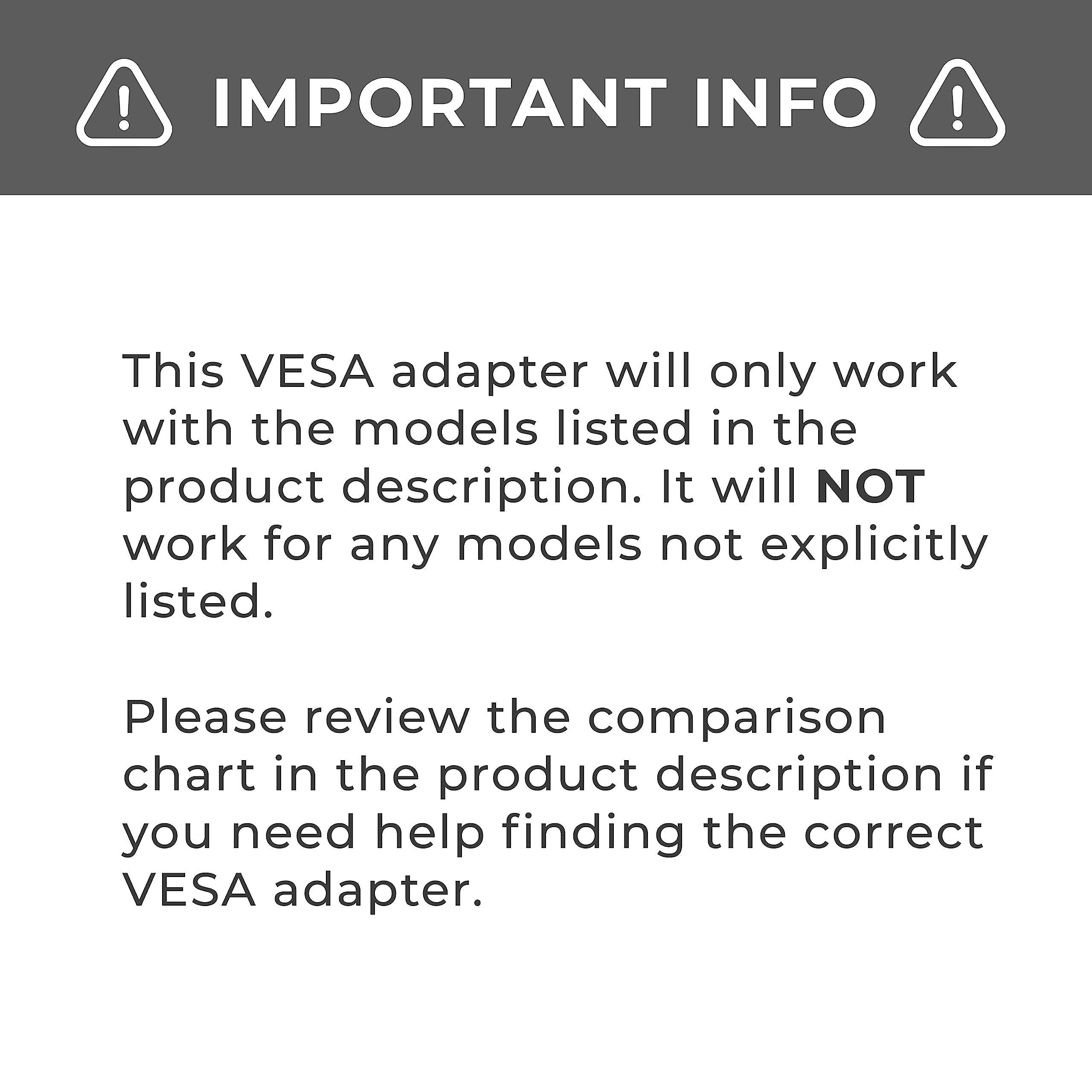 HumanCentric VESA Mount Adapter Compatible with Asus Monitors MX239H, MX259H, MX279H, MX299Q, MX25AQ, and MX27AQ, Does not fit VX Series 5