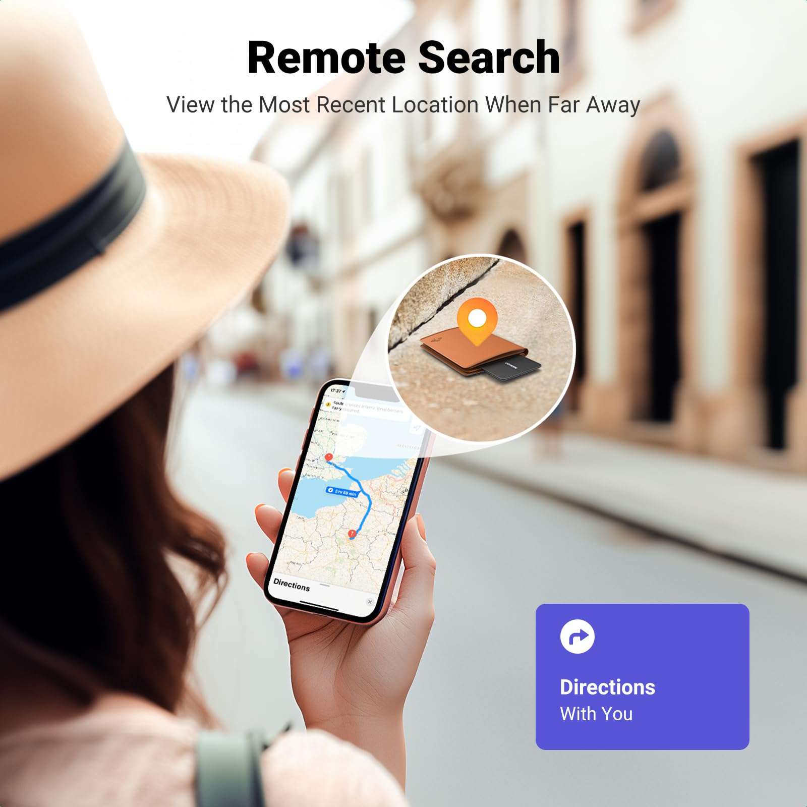 UGREEN FineTrack Slim Smart Finder Compatible with Apple Find My (iOS Only), 1.7mm Ultra-Slim Wallet Finder, IP68 Waterproof Rechargeable Bluetooth Tracker Card for Wallet, Key, Luggage Tags 6