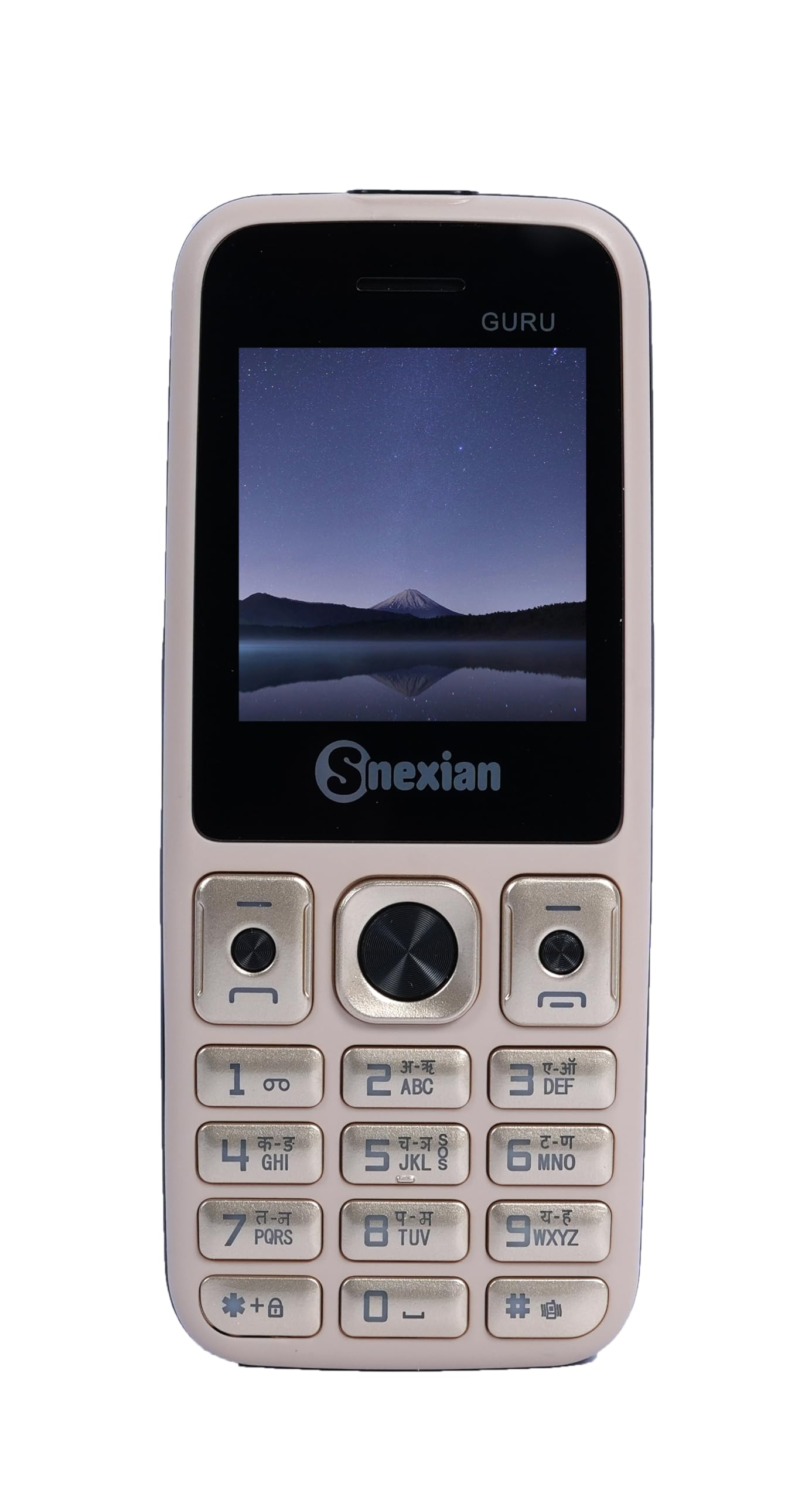 Snexian All-New Guru 555 Dual Sim |Keypad Mobile| with 1.8" Display | Voice Changer | Auto Call Recording | Long Lasting Battery | Wireless FM | Digital Camera | Feature Phone | Torch | Gold