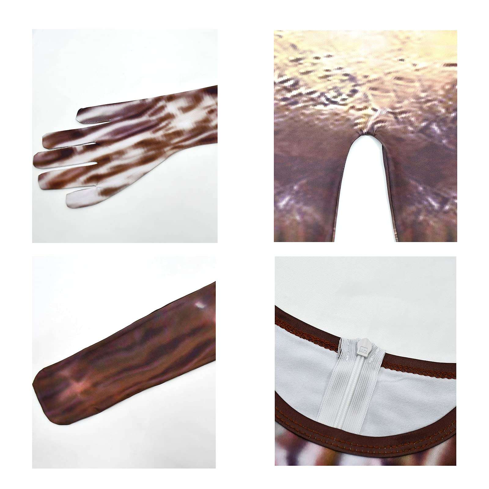 Ubeufun Boys Halloween Cosplay Megahorn Costume Ancestor Siren Head Outfits Creepy SCP Mask Garry's Mod Uniform Megaphone Graphic Dress Up Jumpsuit Cartoon Cat Bodysuit Vestido MH Brown Medium 5