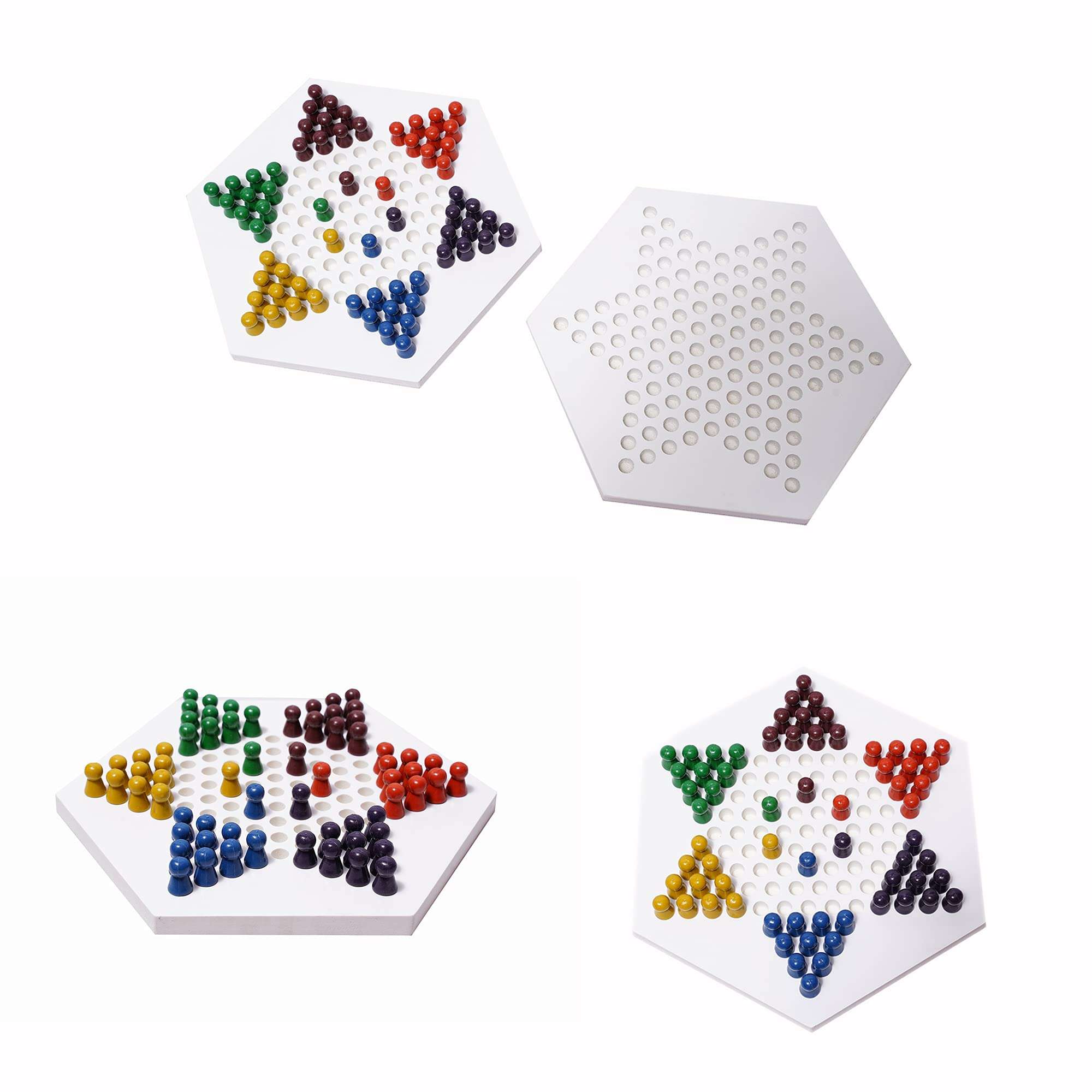 Chinese Hexagon Shape Checkers Game Set | Game Set for Kids & Family 3