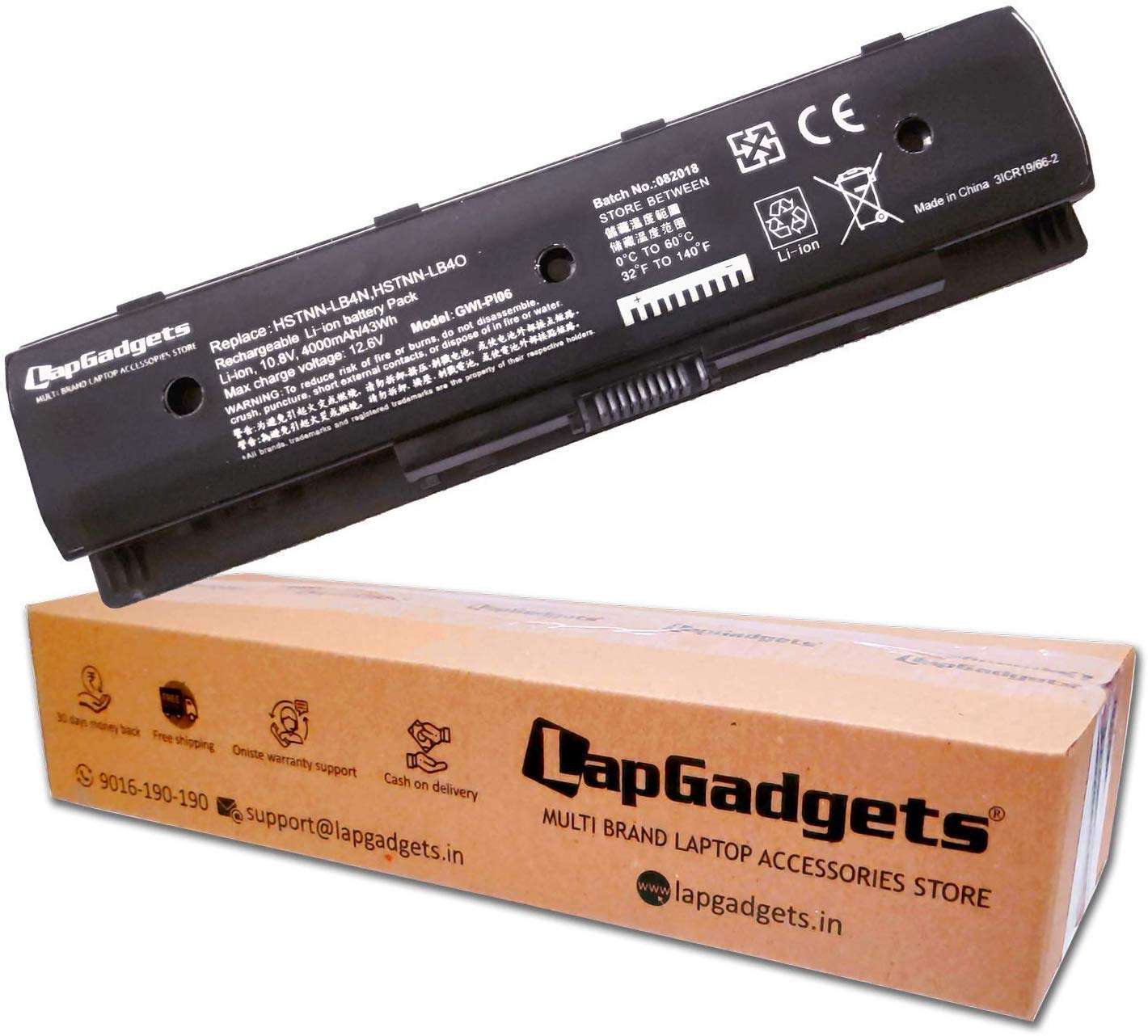 Lap Gadgets Laptop Battery for HP Pavilion 15-e016tx 6 cell PN: P106 1