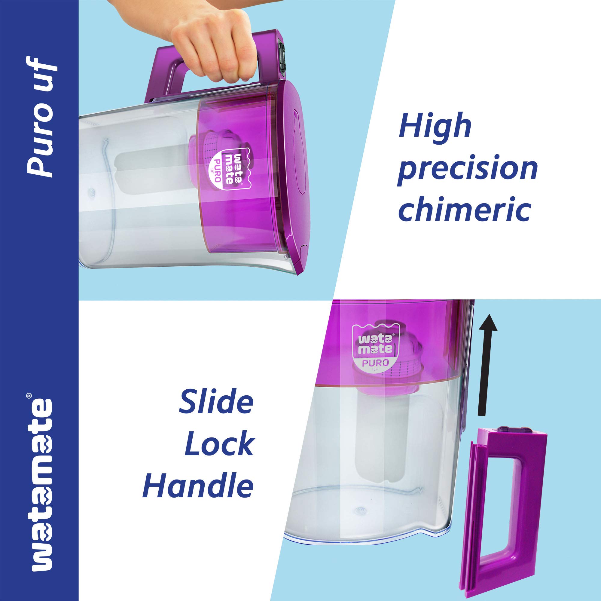 Watamate BPA Free Plastic Puro-Fil Cartridge for 2.6L Puro Water Filter Jug 3