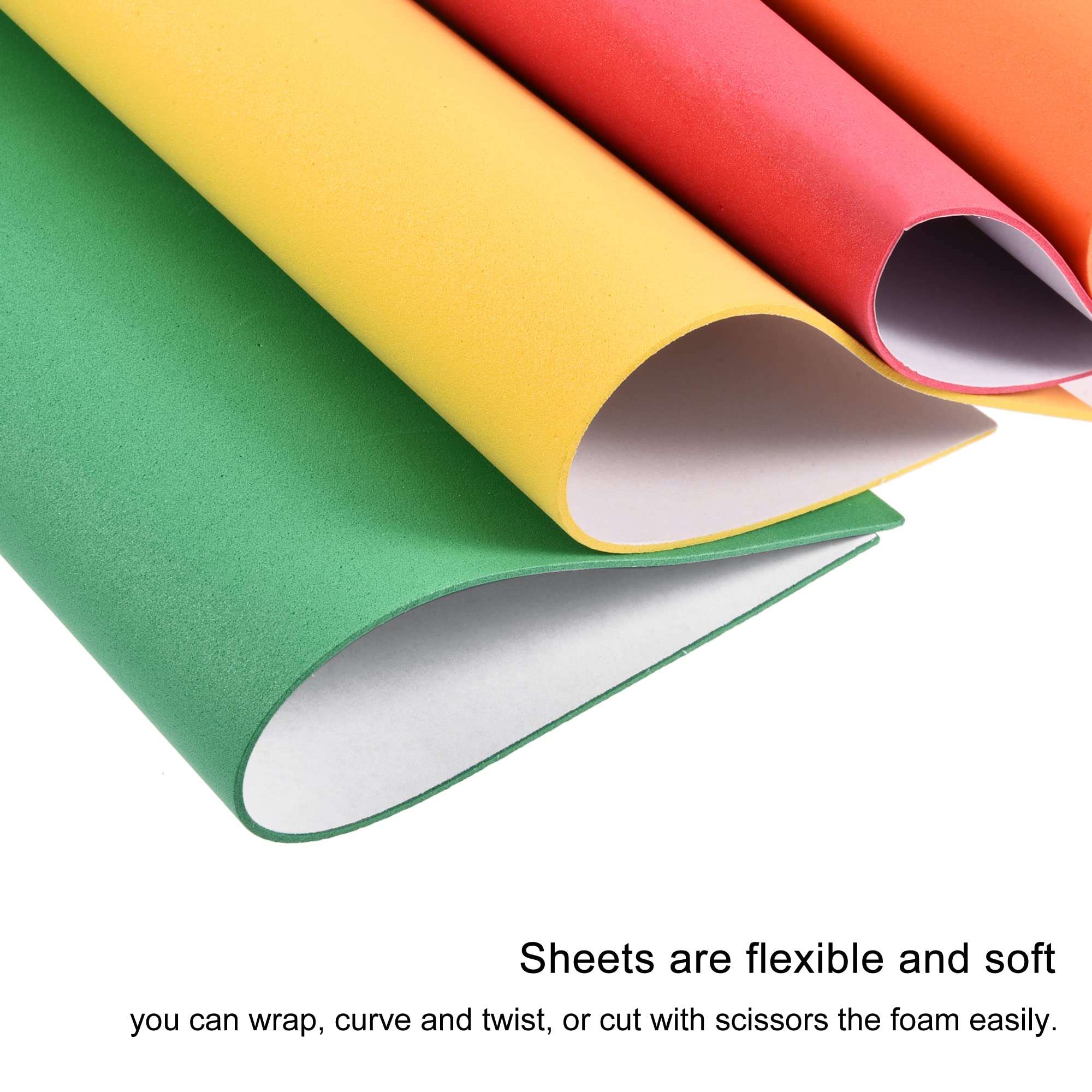 MECCANIXITY Colorful EVA Foam Sheets Self Adhesive 7.8 x 11.8 Inch 1.8mm Thickness for Crafts DIY, 1 Set 6