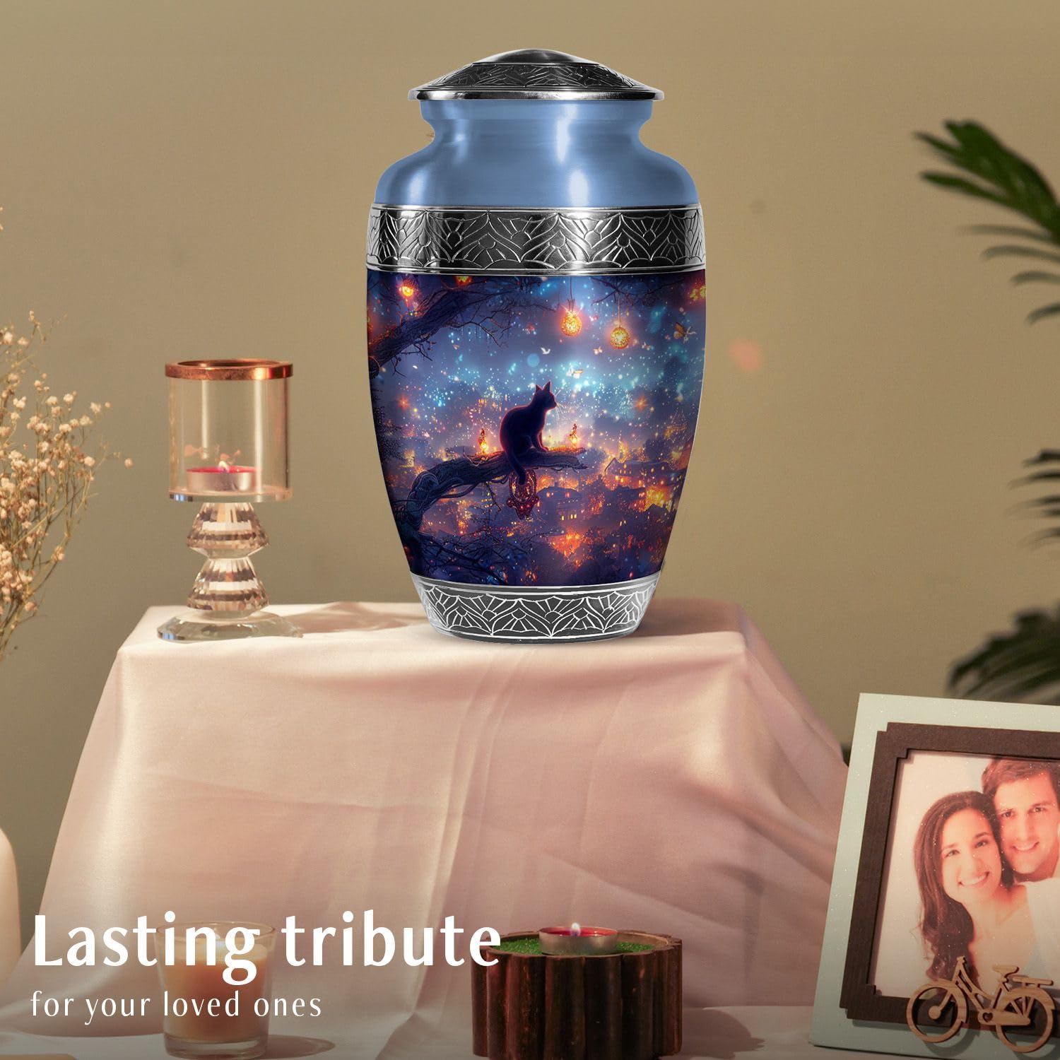 JAGSHASHI Cat Urn-Large Urn- Cremation Urns for Men - Urns for Human Ashes Adult Female - Urns for Ashes Adult Female Mother - Burial Urns for Ashes - Ashes Holder 6