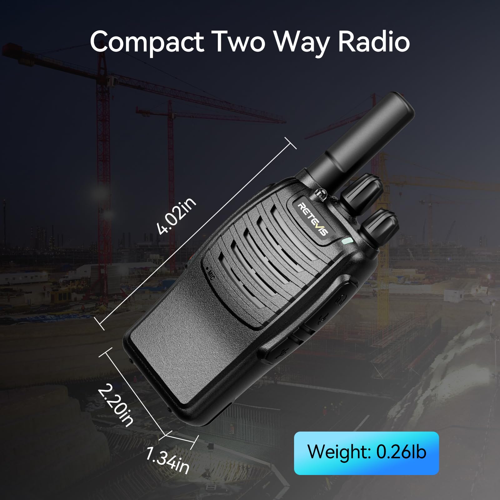 Retevis H-777 2 Way Radios Walkie Talkies Long Range, Rechargeable Two Way Radios, Hand Free Adults Walkie Talkies with Charging Base(Black, 20 Pack) 6