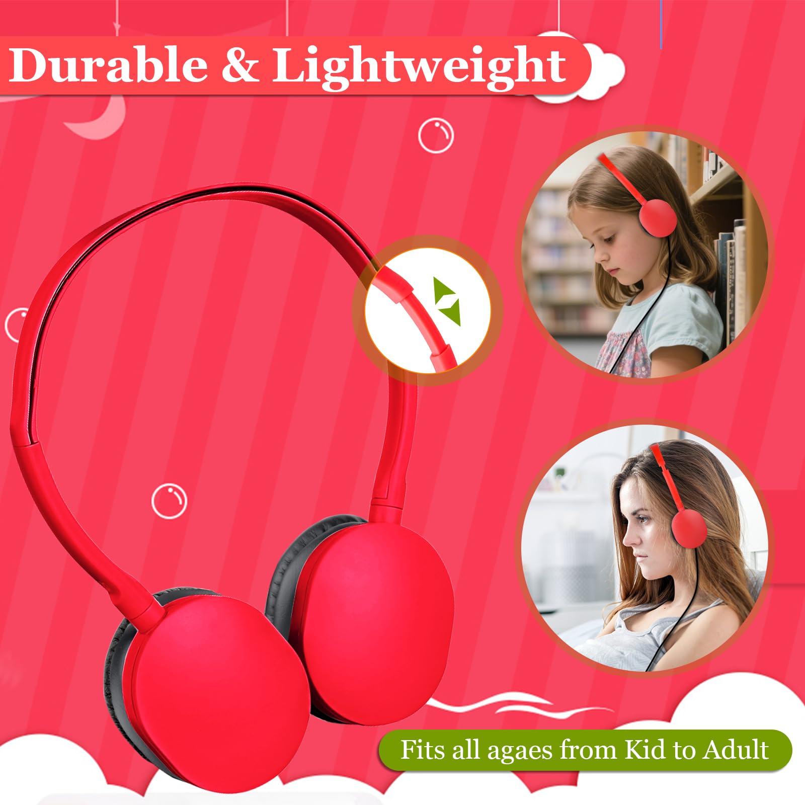 GDBOMA Type C Headphones Bulk for Classroom School Kids 10 Pack,USB C Wired Headphones for School Phone Laptop PC Online Class Meeting Web Conference Practice Test Mixed Color 5