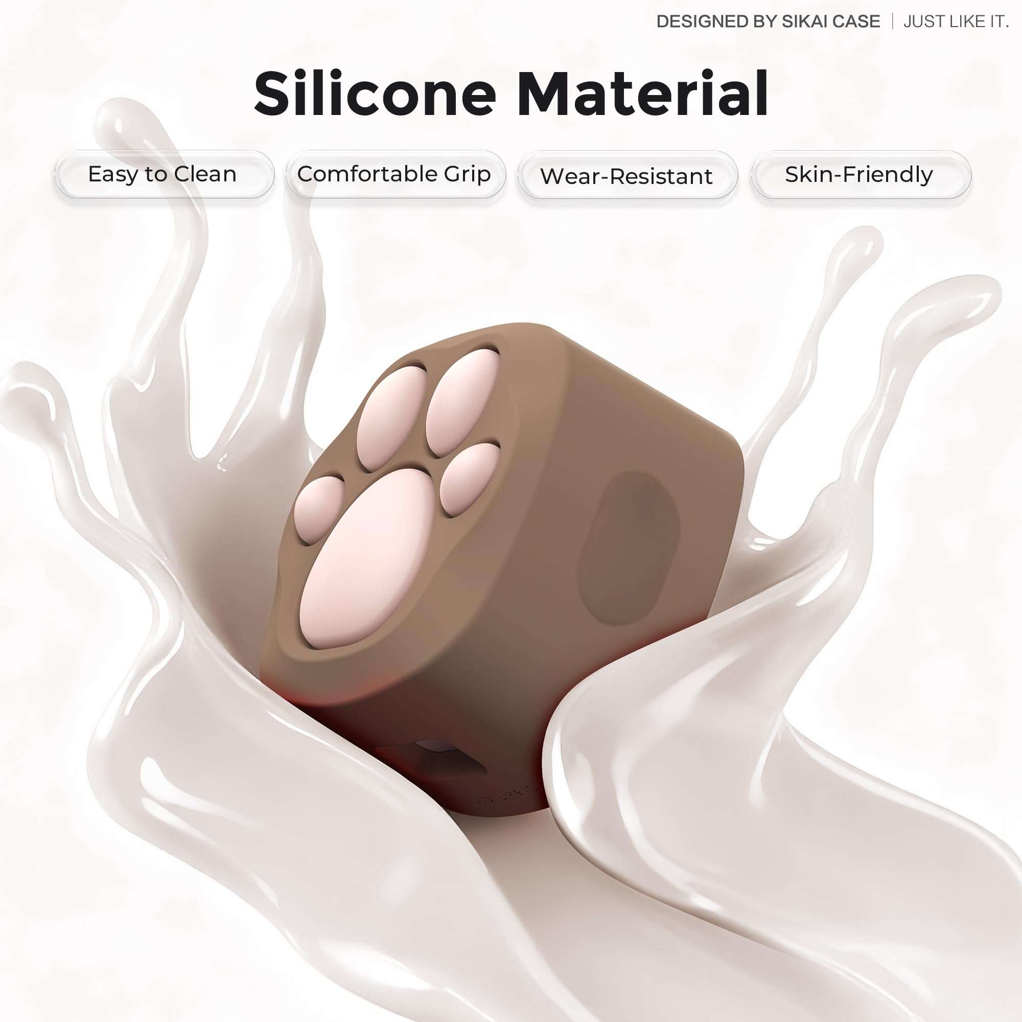 SIKAI CASE Silicone Case Compatible with Apple 40W Dynamic Power Adapter (2025), Cute Cat Paw Protective Cover Anti-Dust & Anti-Scratch for iPhone/iPad Users,Case Only (Siamese Brown) 4