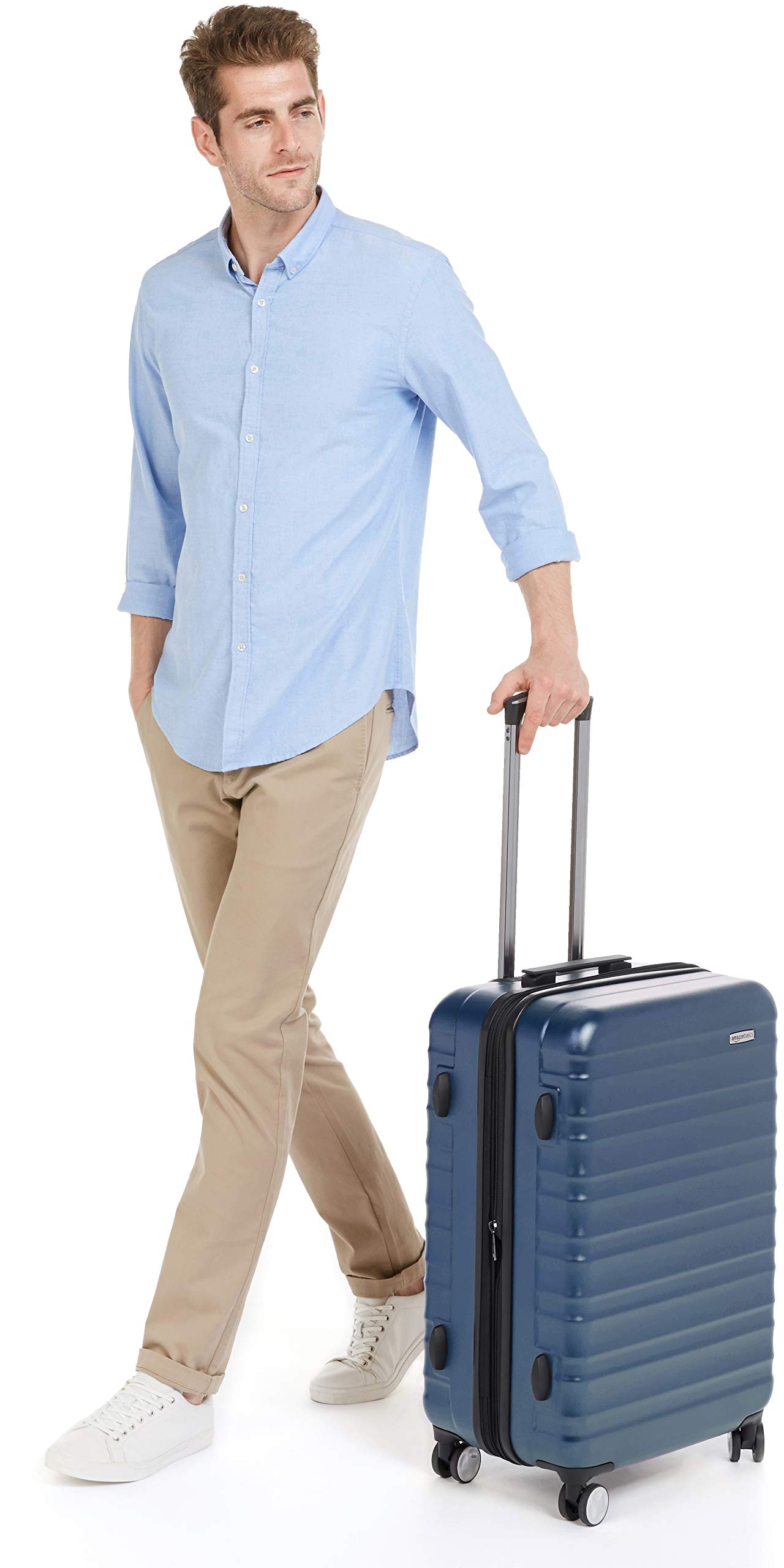 AmazonBasics Polycarbonate Hard 66 cms suitcase(T1916-8_navy blue) 2