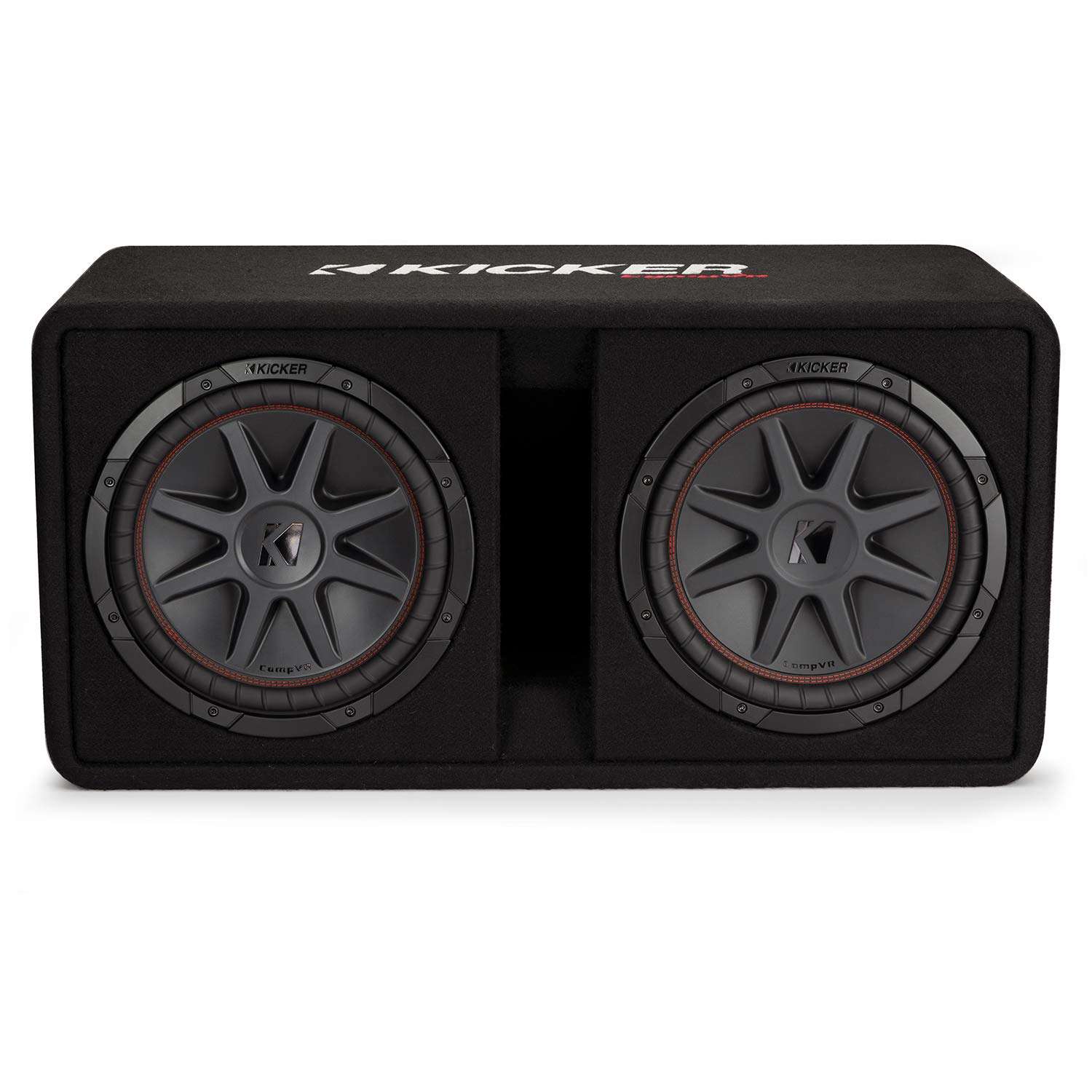 KICKER CompVR 12" (30cm) Dual subwoofers in Vented Box, 2-ohm, RoHS Compliant 3