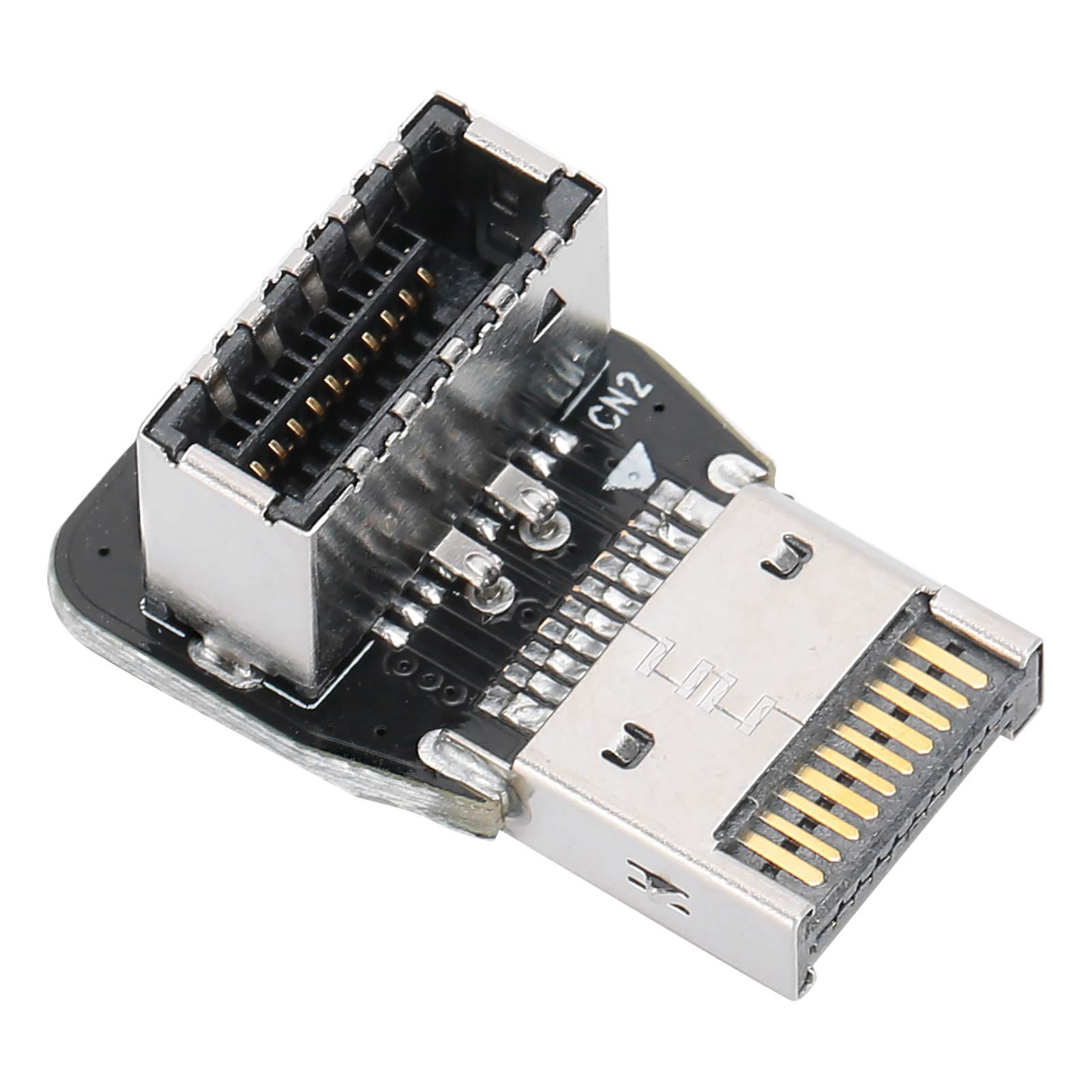 Type-E Adapter, USB 3.1 10G 90 Degree Steering Elbow Adapter Converter Compact and Exquisite PC Motherboard Front Type-E Adapter Header 4
