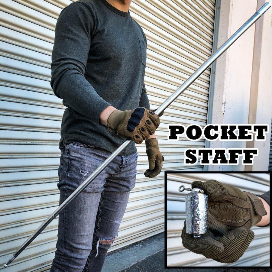 SHR ENTERPRISE Magic Stick Silver Appearing Cane Metal Steel Stick Stretchable Extendable Stick Magical Pocket Stick Staff for Girls Boys Adult 5