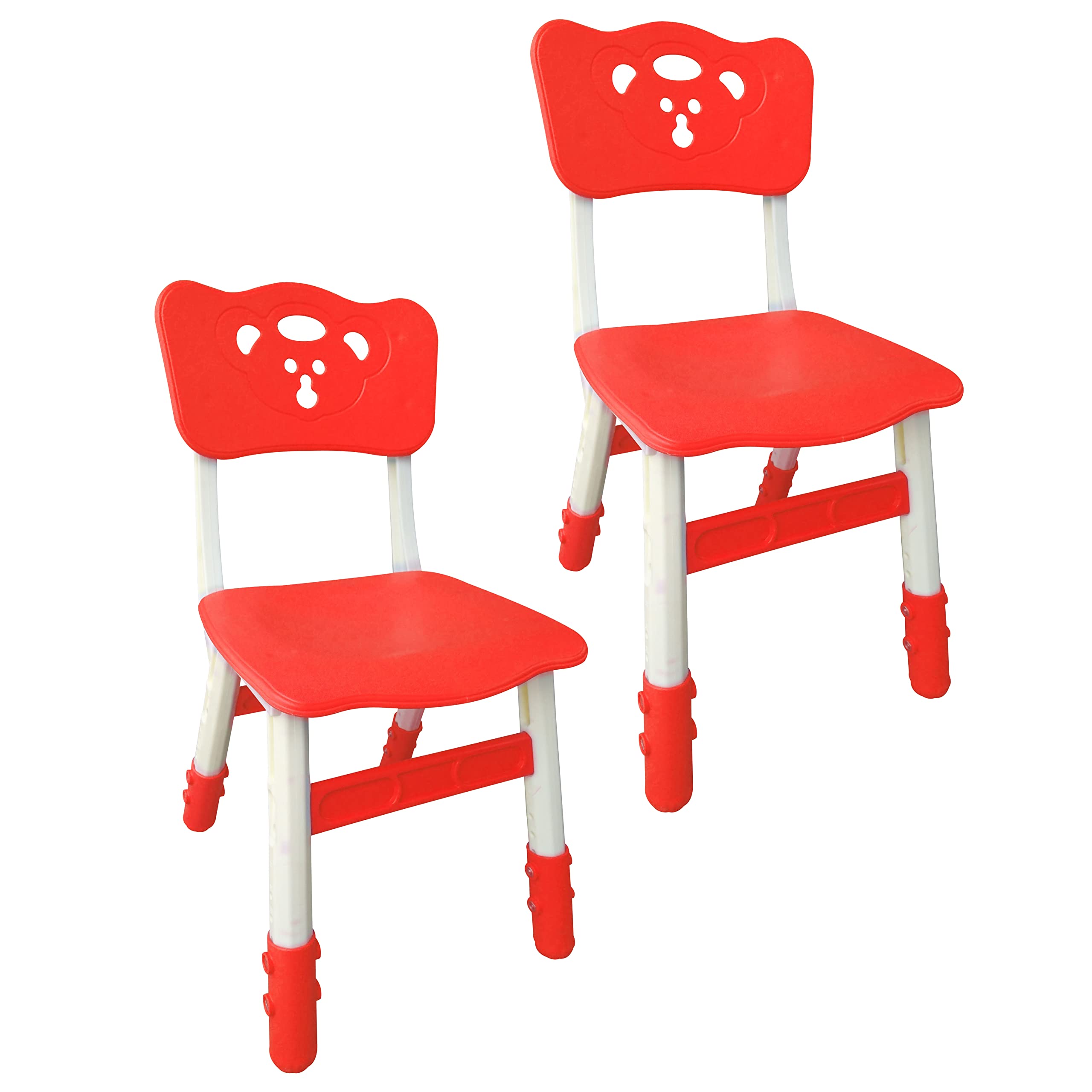 Sunbaby Kids Chair (Height Adjustable/Flexible) Strong Frame, Study Chairs, Portable, Kids Furniture Broad Wide Seating, Correct Posture Supports Back Ergonomic Design (RED) 1