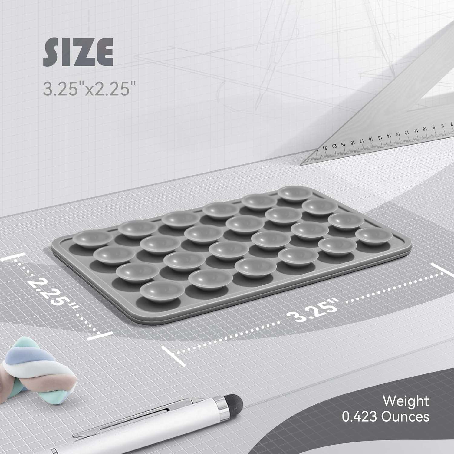 CERLINK Suction Phone Case Sticker Grip Silicone Holder Mount for Hands-Free Mobile Accessory Holder Grip, Video Phone Accessory Compatible Mirror, Shower (Light Grey) 6