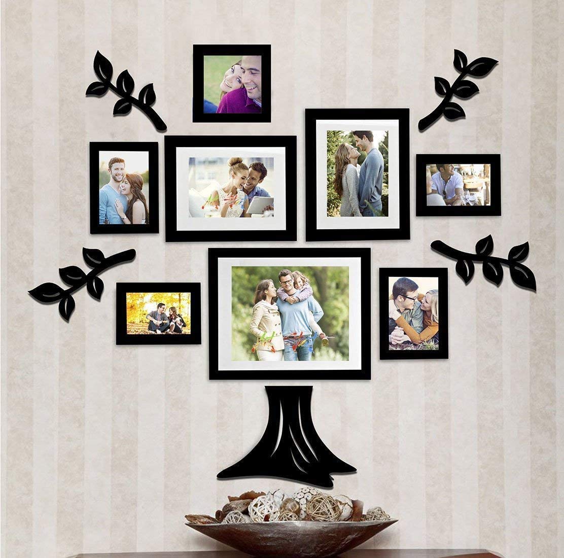 Art Street Family tree set of 8 individual wall photo frame with MDF plaque (Leaf and Trunk) 4