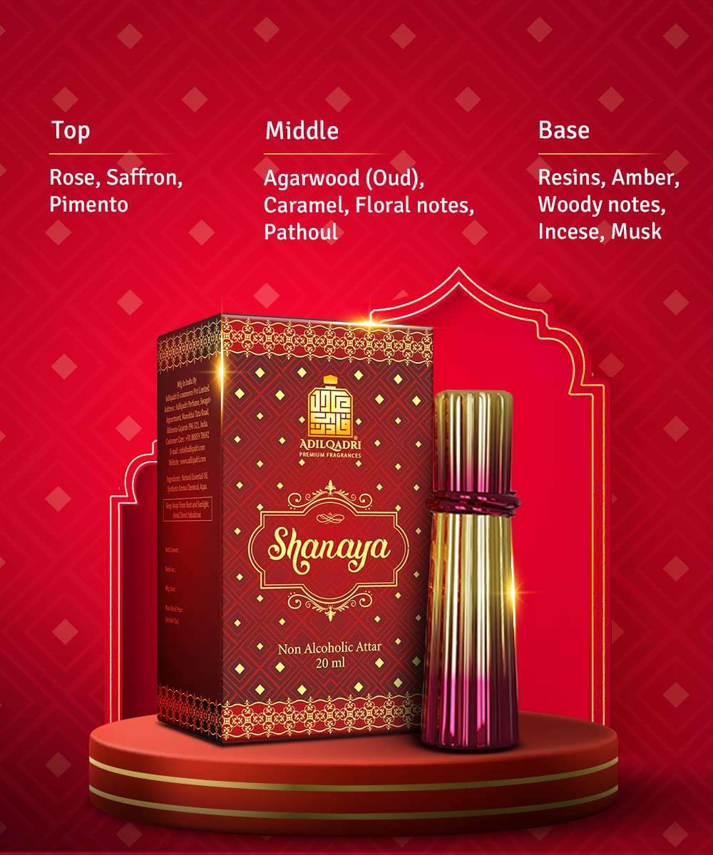 AdilQadri Shanaya Luxury Unisex 100% Alcohol Free Long Lasting Attar Perfume (6 ML) 6