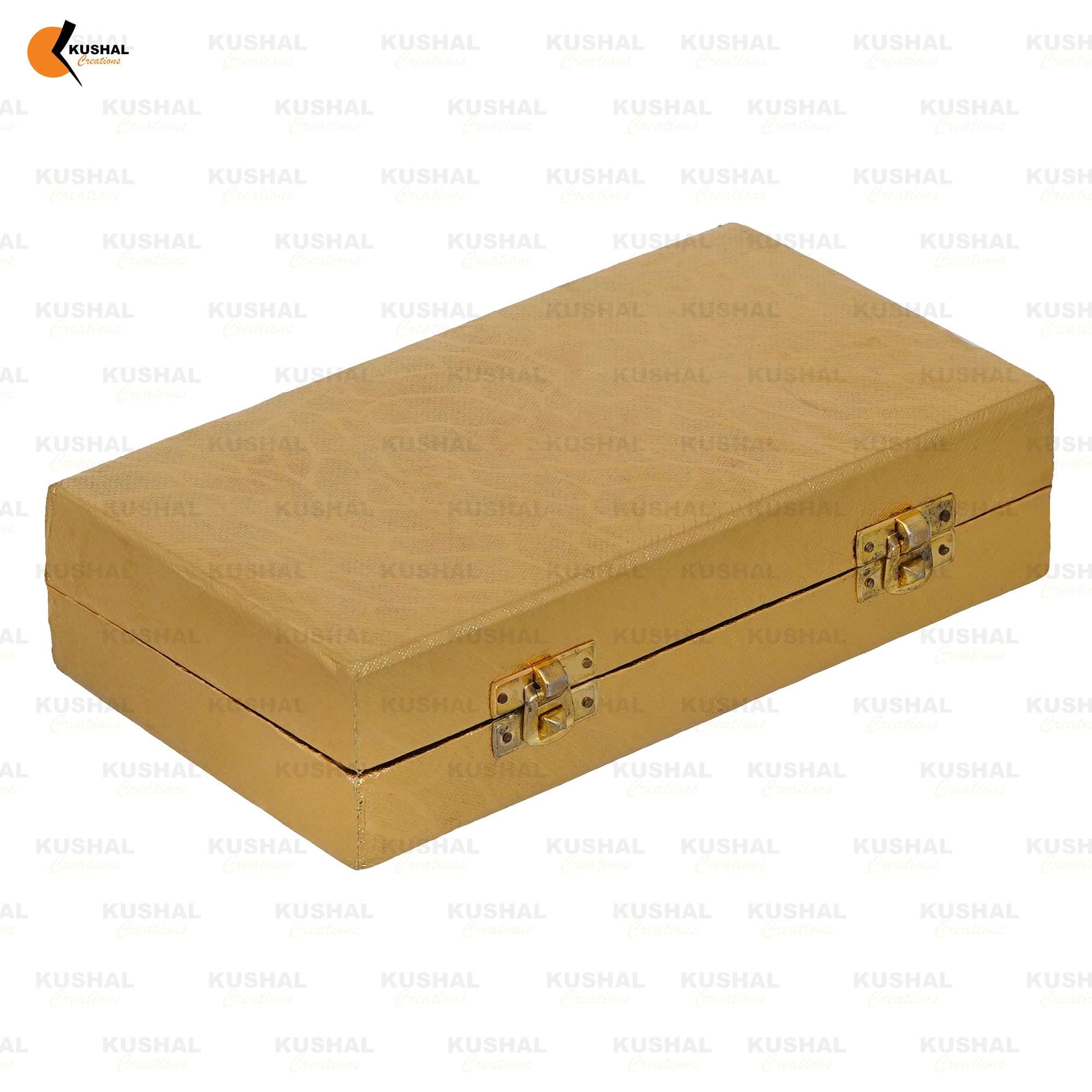 KUSHAL CREATIONS Silver Plated Festival Gift Silver Plated Brass Bowls Set of 5 Pcs. Golden Velvet Box Dinner Set with Tulsi Diya Set of 8 Pcs. 5