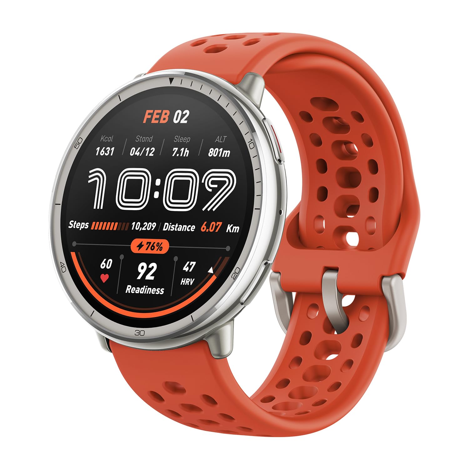 Amazfit Active 2 Sport Smart Watch Fitness Tracker for Android and iPhone, 44mm, 10 Day Battery, Water Resistant, GPS Maps, Sleep Monitor, 160+ Workout Modes, 400 Face Styles, Silicone Strap, Free App