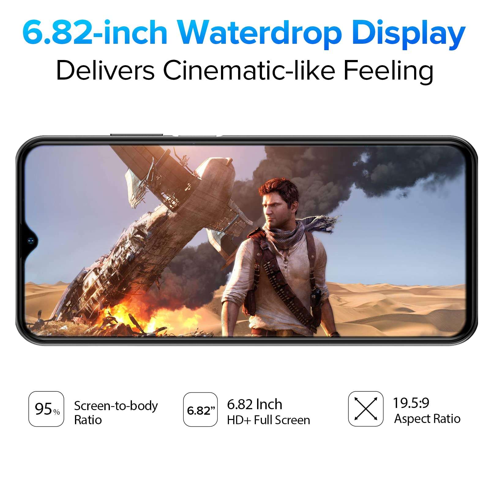 Ulefone Note 12 Unlocked Cell Phone, 4G Unlocked Smartphone, 6.82” Ultra-Large Screen with Slim Structure, 7700mAh Battery, 4+128GB, 3-Card Slot, Face Unlock/Fingerprint Recognition, Black 3