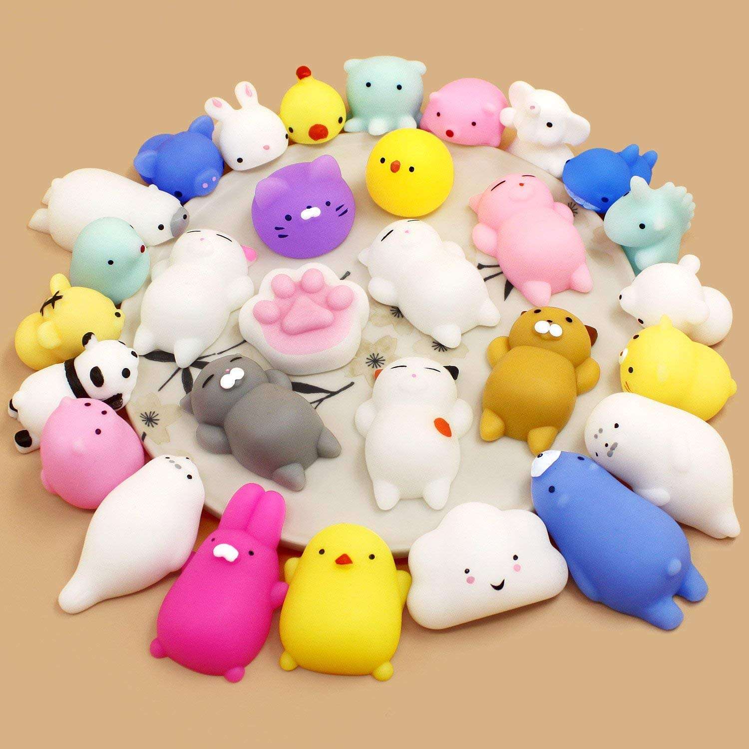 AIMEDYOU 16 Pcs Mochi Squishy Toys Mini Squishy Animal Squishies Party Favors for Kids Kawaii Squishy Squeeze Toy 1