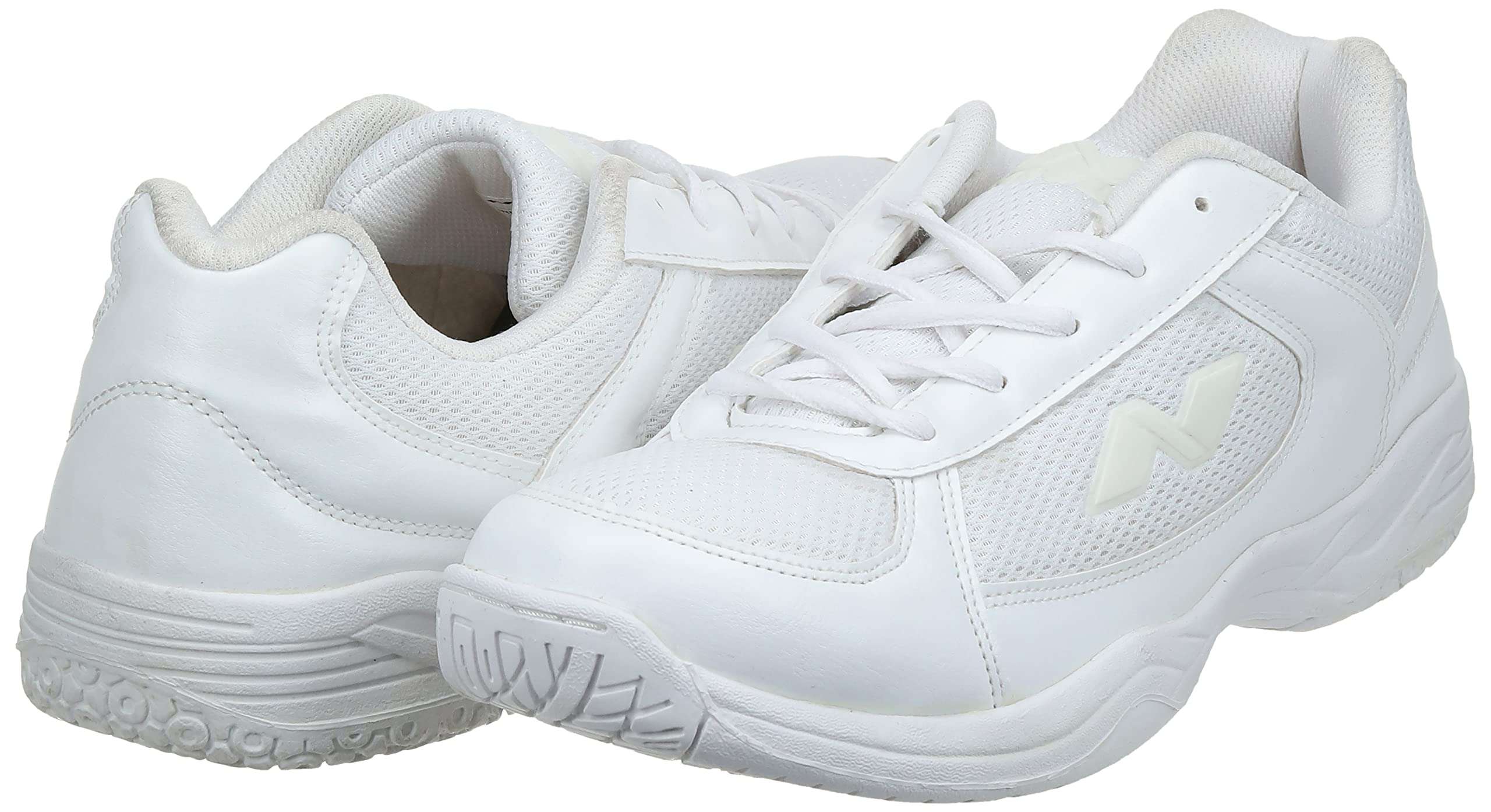 Nivia School Shoe for Kids/Durable/Anti-Skid/MESH with Superlight Lightweight Formal Shoe- SIZE-06 (White) 3