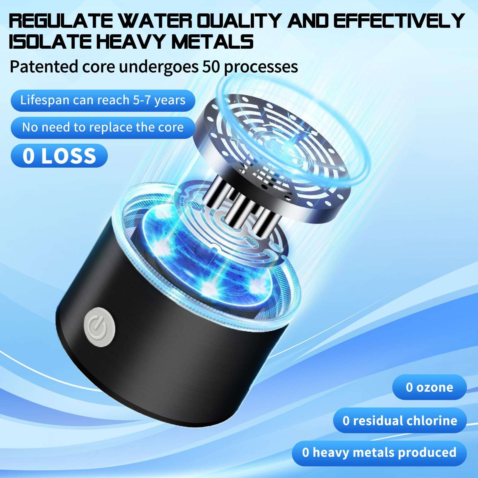 Preshwous Hydrogen Water Bottle, 3 in 1 Hydrogen Water Bottle Generator, 4000 PPB Hydrogen Water Bottles with SPE/PEM Technology, 14 OZ Hydrogen Water Machine for Gym Office School Running 5