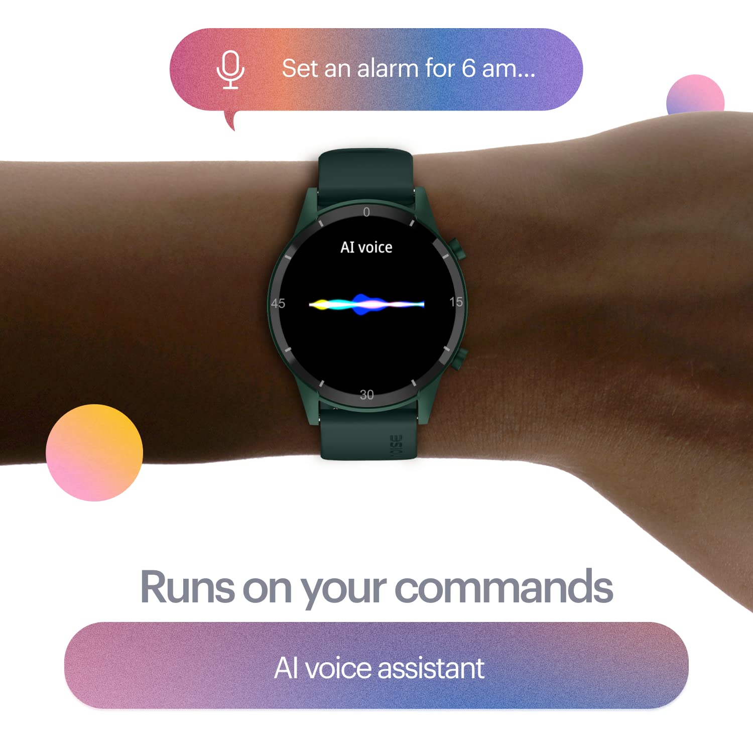 Noise Agile 2 Buzz Bluetooth Calling Smart Watch with 1.28" TFT Display,Dual Button,in-Built Mic & Speaker,AI Voice Assistant, Health Suite,in-Built Games, 100 Watch Faces-(Olive Green) 4