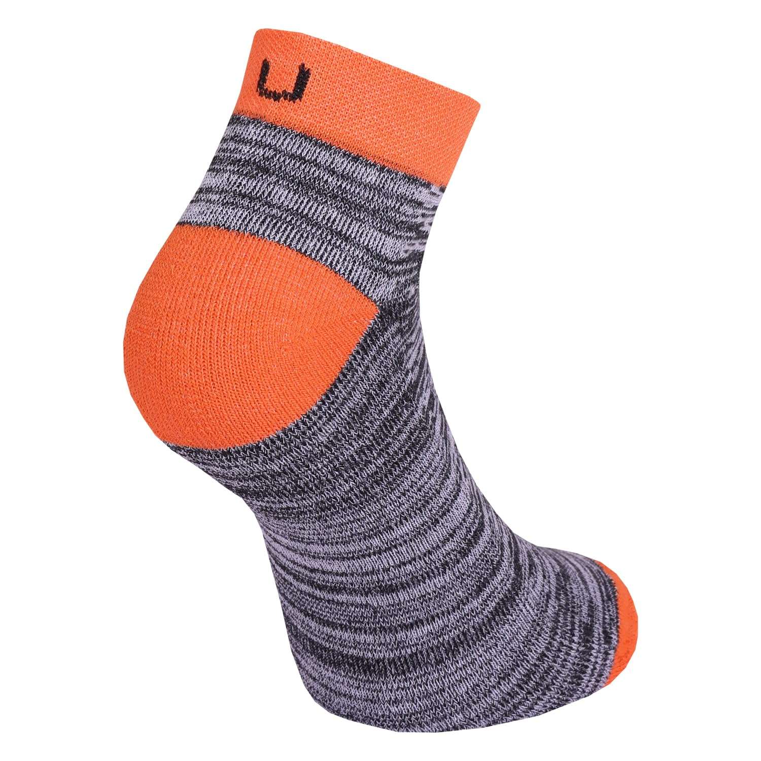 USOXO Men's Plain Ankle Length Socks I 100% Combed Cotton I Odour-Free & Breathable and Lightweight I Free Size Comfortable Sock I Ideal for Sports Gym Casual Wear & Running I Multicolor - Pack Of 3 3