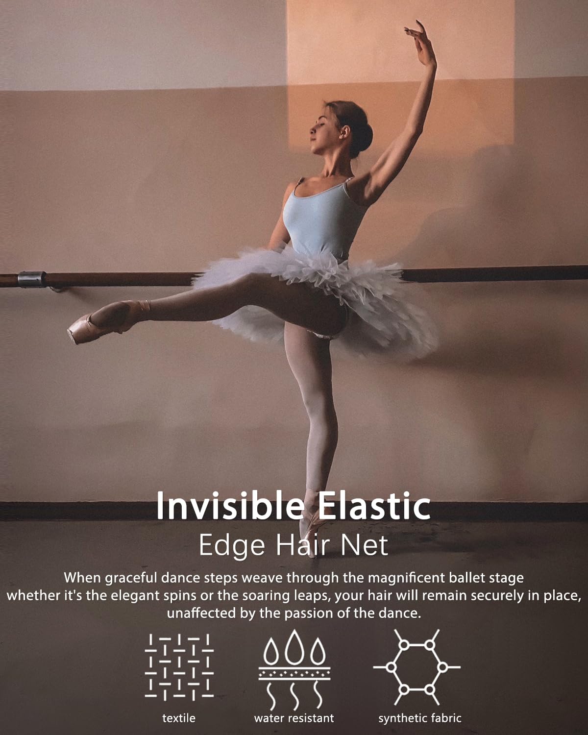 Smilco Hair Net 150 Pcs, 20 Inches Hair Nets Elasticity Invisible Elastic Mesh for Food Service, Ballet Bun, Sleeping, Women and Wig 3