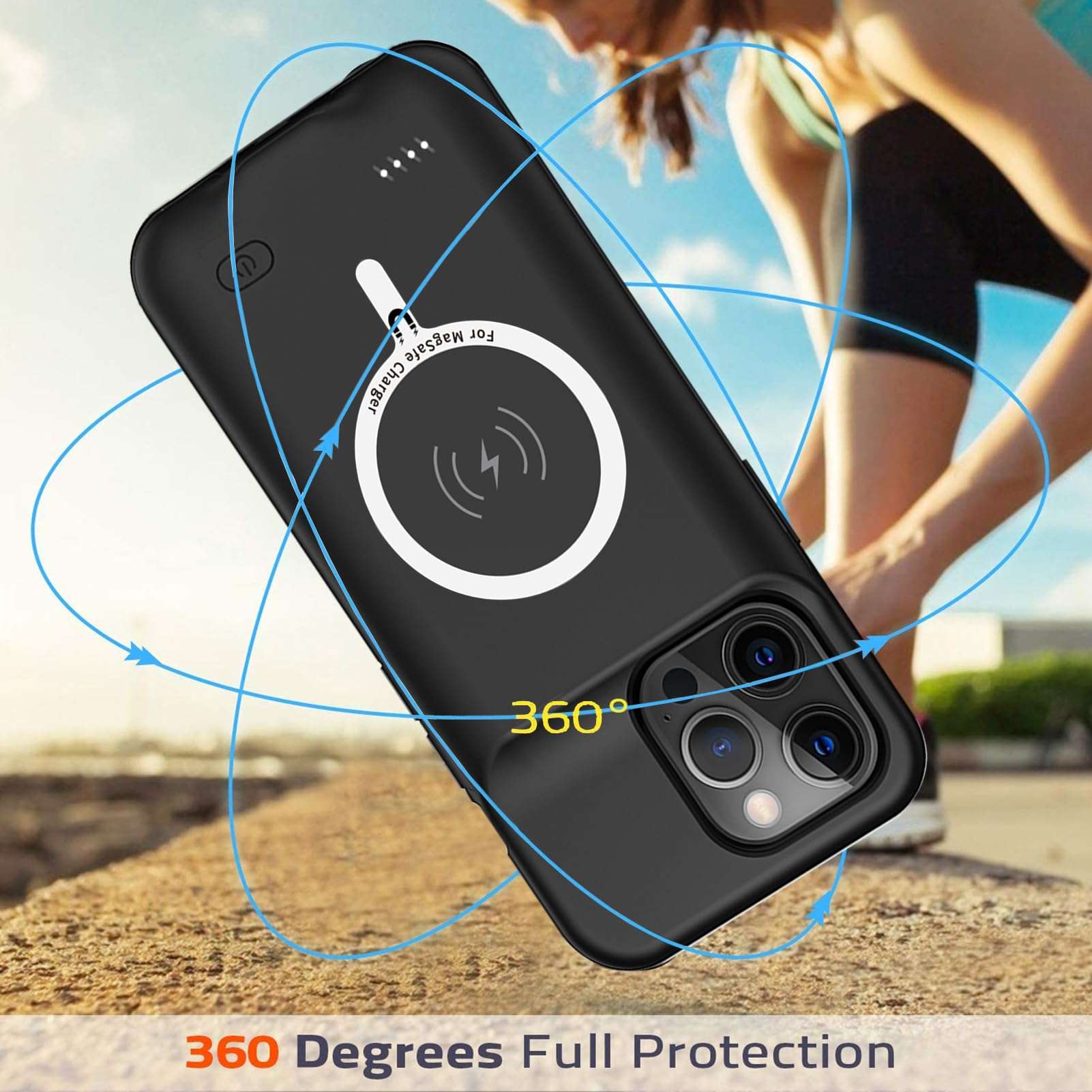 KCKEM Battery Case forS 13 Pro Max (6.7 inch) Charger Case (Black) 6