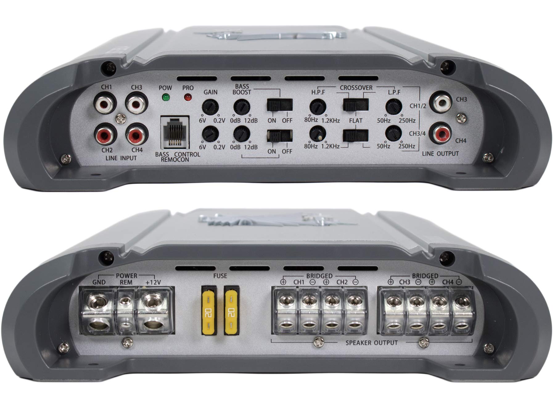 SoundXtreme ST-250.4 Four Channel Amplifier 2 Ohm Stable 1000W w/ Remote Subwoofer Level Control 4