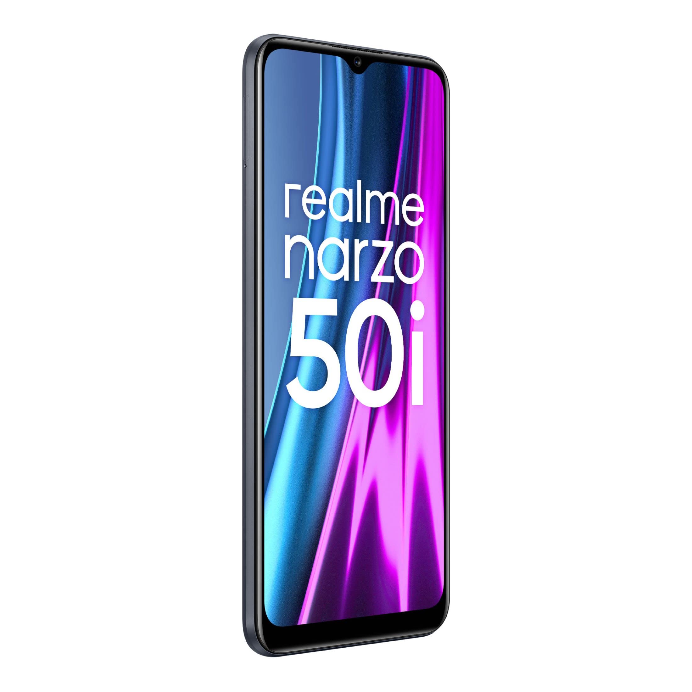 realme narzo 50i (Carbon Black, 4GB RAM+64GB Storage) Octa Core Processor | 6.5" inch Large Display 3
