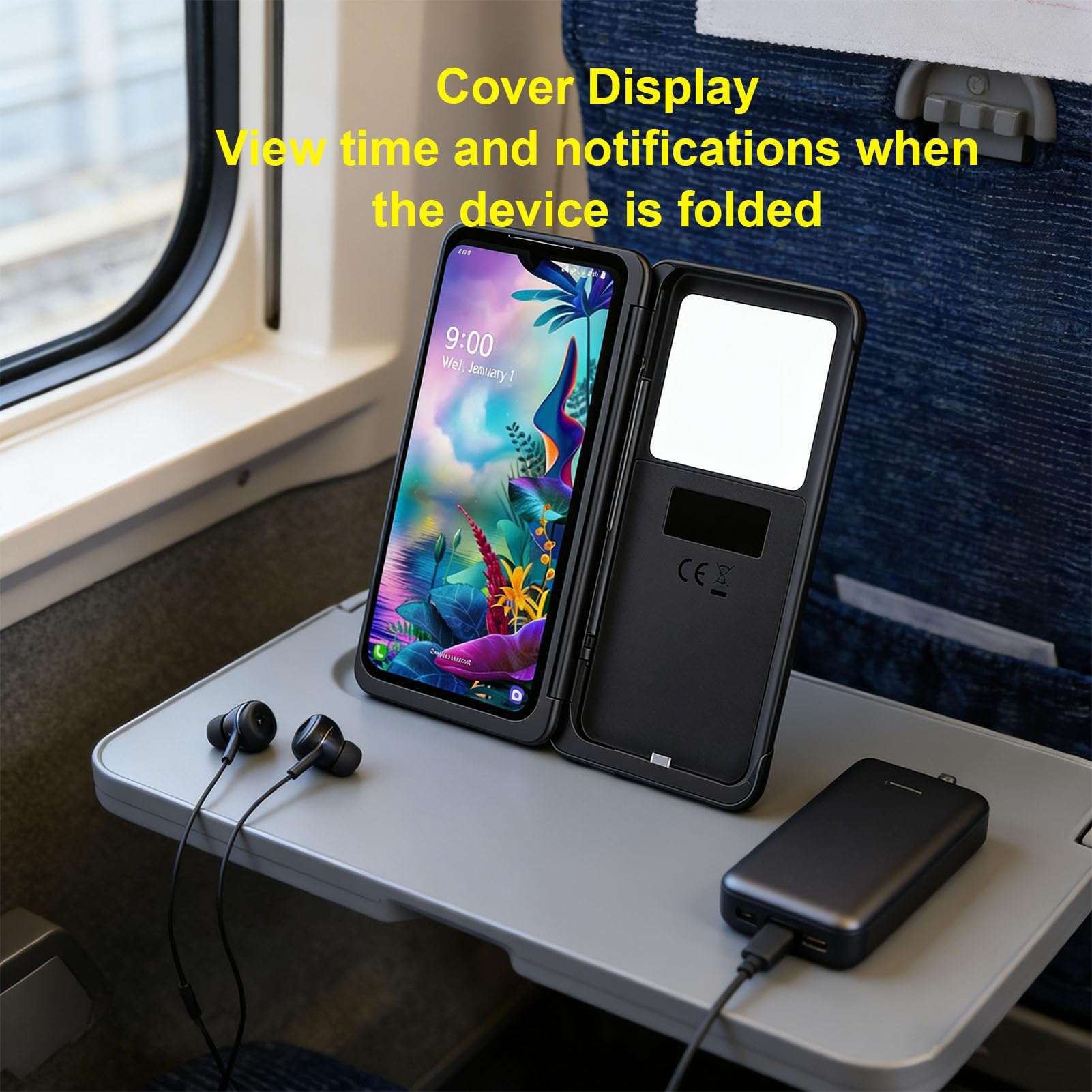 PUSOKEI for ThinQ Dual Screen Case, 6.4 Inch OLED Second Display with Magnetic USB C Adapter, Foldable Protective Cover, Detachable Expandable Screen for Multi - Tasking and Gaming 5