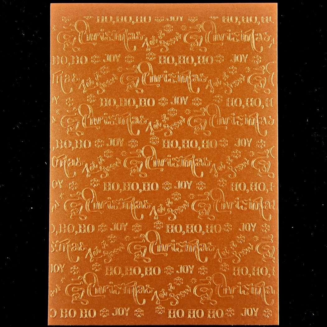 KWELLAM Words Christmas Let it Snow Joy HO HO HO Background Plastic Embossing Folders for Card Making Scrapbooking and Other Paper Crafts 4092602 4