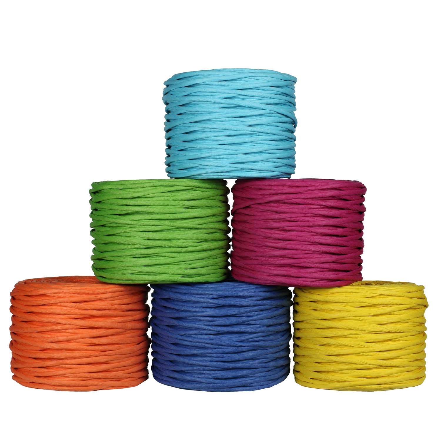 Super Bird Creations Colorful Twisted Paper Cord Rope 3/16" Diameter for Crafting 100 Meters SB50026 (109 Yards) - Ribbon Natural, Paper Twine, Paper Ribbons for Crafts, Paper Rope Craft (Yellow) 4