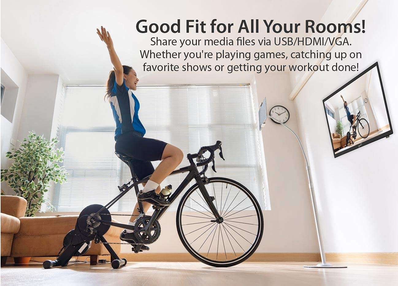 Supersonic SC-2411 23.6" DLED HDTV with Built-in Dual Tuners, HDMI Input, 1080p Resolution, 178° Viewing Angle, USB Compatible, Remote Control and AC/DC Compatibility 4