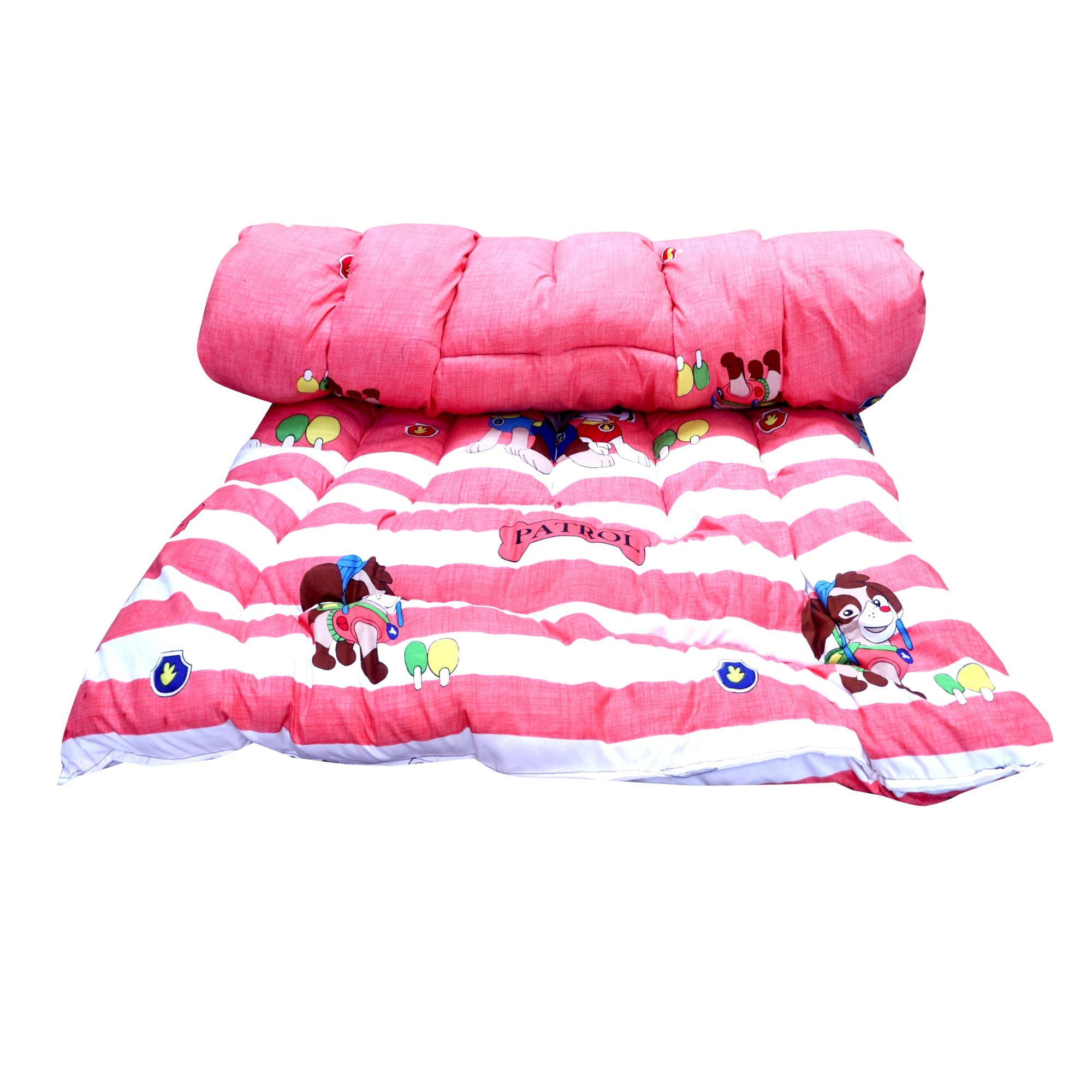 PYTHON Multicolor Printed Single Bed Cotton Filled Mattress Gadda Soft & Reversible,Size 3X 6 ft or 72 x 36Inch (Kids Gadda-2) 3