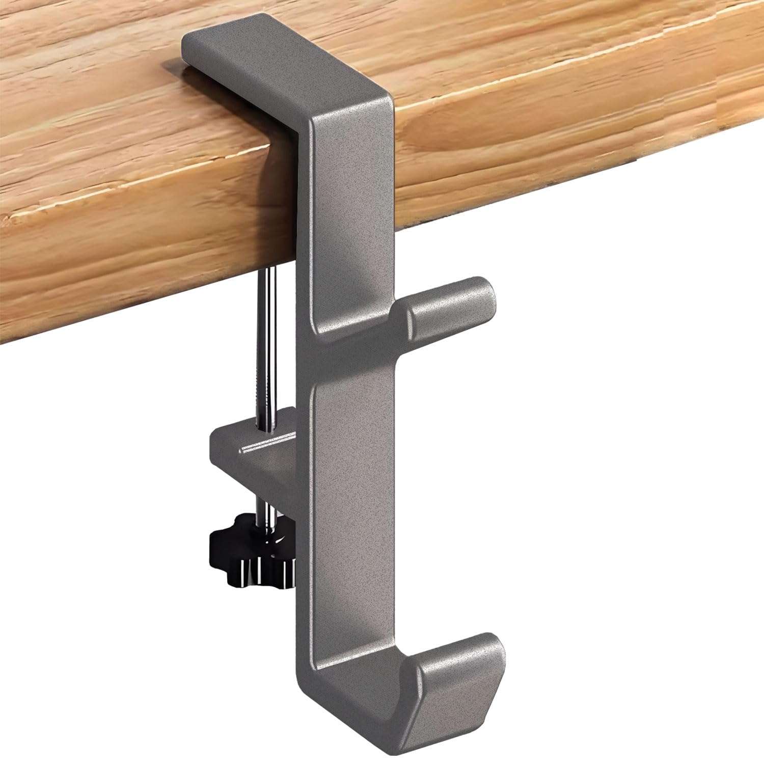 JAKO Headphone Stand Hanger Holder, Under Desk Aluminum Alloy Headset Stand with Fit for Gaming PC Accessories,Under Desk Clamp Hook Mount Suitable for Office, Computer Desk (Sliver) 1