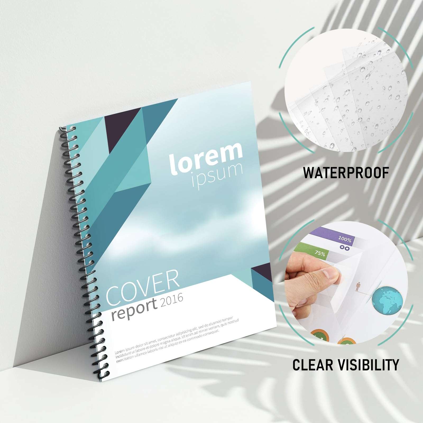 8 Mil PVC Binding Presentation Covers, COIDEA Clear Report Covers for Binding, Book Covers Presentation Document Binding for School Business, 8-1/2 x 11 Inches, Letter Size,50 Pack 4