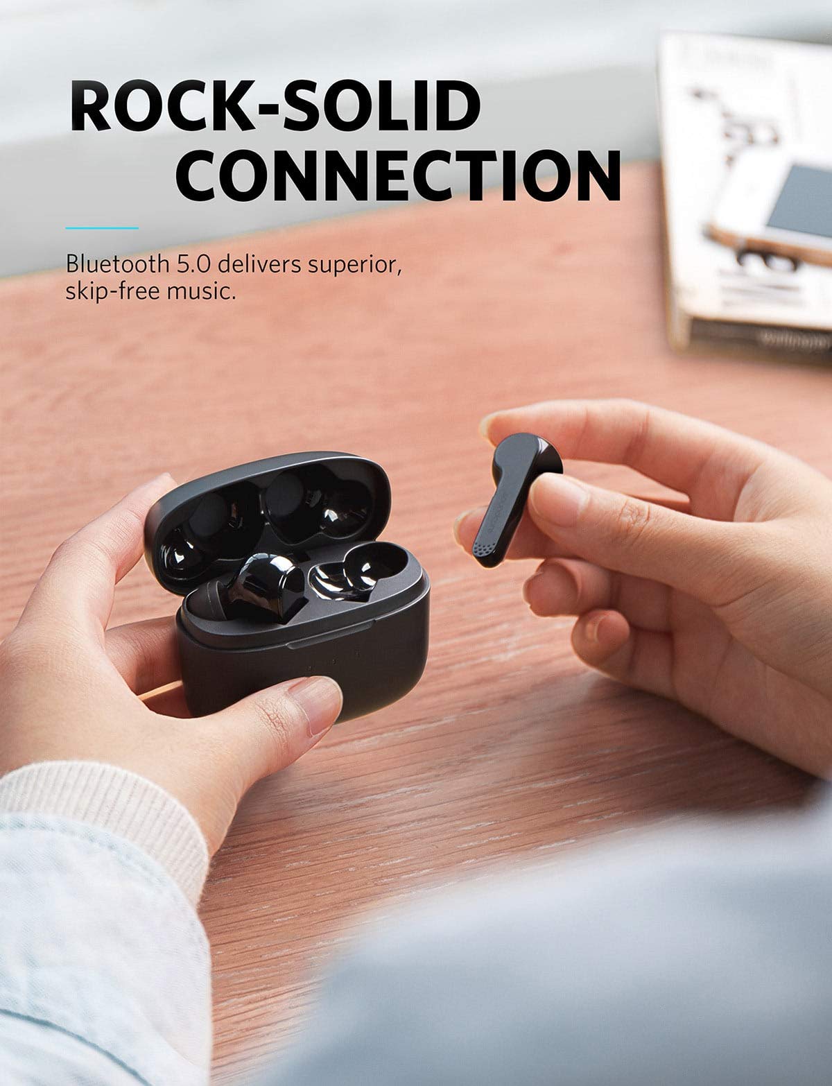 Soundcore Anker Liberty Air True-Wireless Earphones with Charging Case, Bluetooth 5, 20 Hour Battery Life, Touch Control Earbuds, Graphene Enhanced Sound, Noise-Cancelling Microphones, and Secure Fit 6