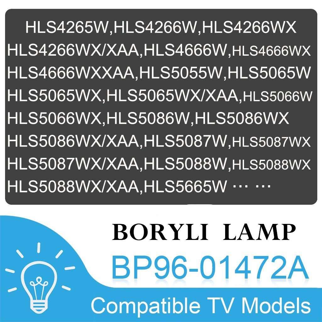 BORYLI BP96-01472A P132W Replacement TV Lamp Module with Housing Compatible with HLS5687W HLS5687WX HLS5687WXXAA HLS4265W HLS4266W 4