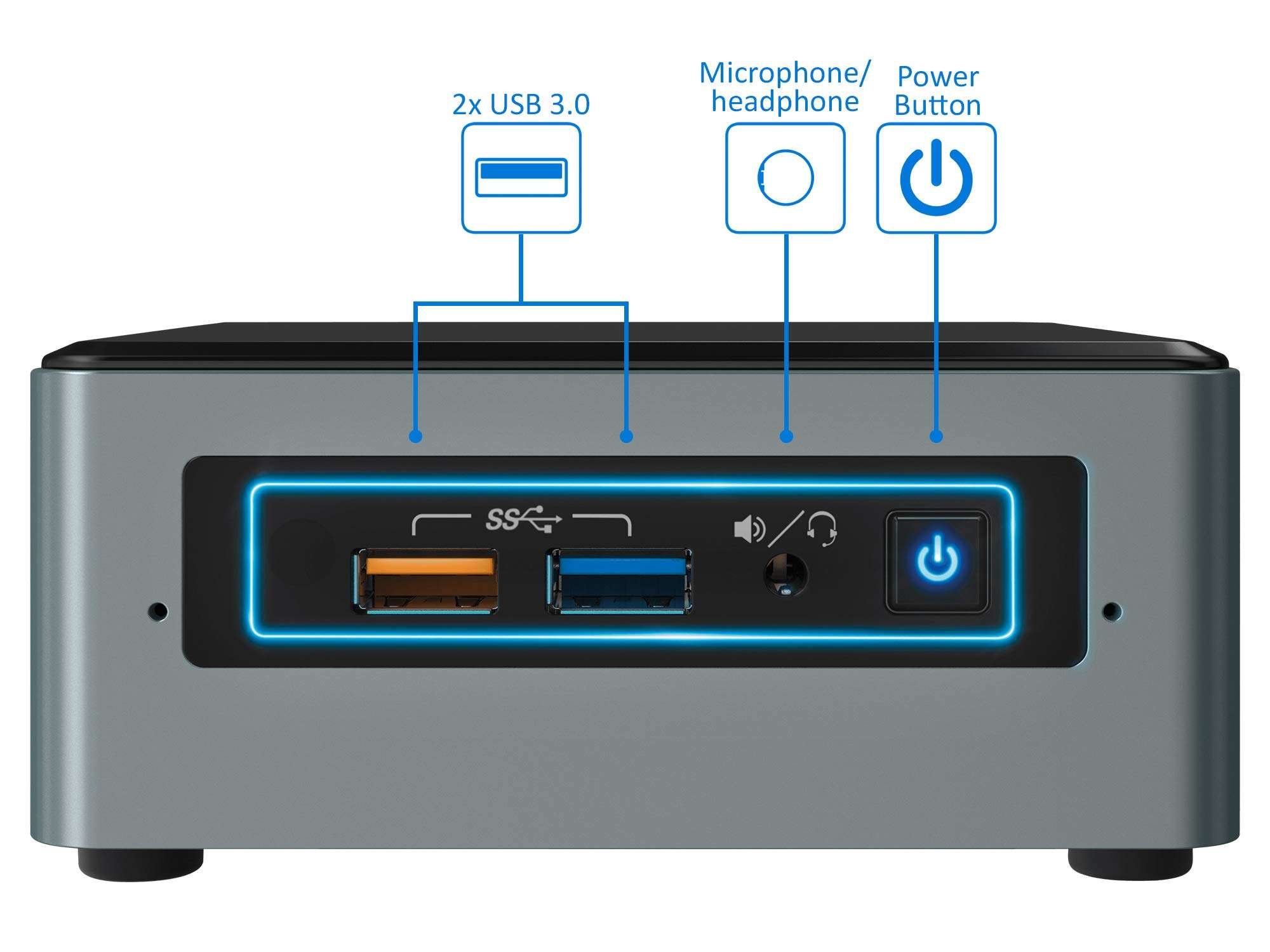 Intel NUC 6 Essential Kit (NUC6CAYH), Intel Celeron J3455, 4GB DDR3, 128GB SSD, 4k Support, Dual Monitor Capable, WiFi, Bluetooth, Windows 10 Professional 64Bit … (Celeron|Tall| 4GB Ram + 128GB SSD) 2