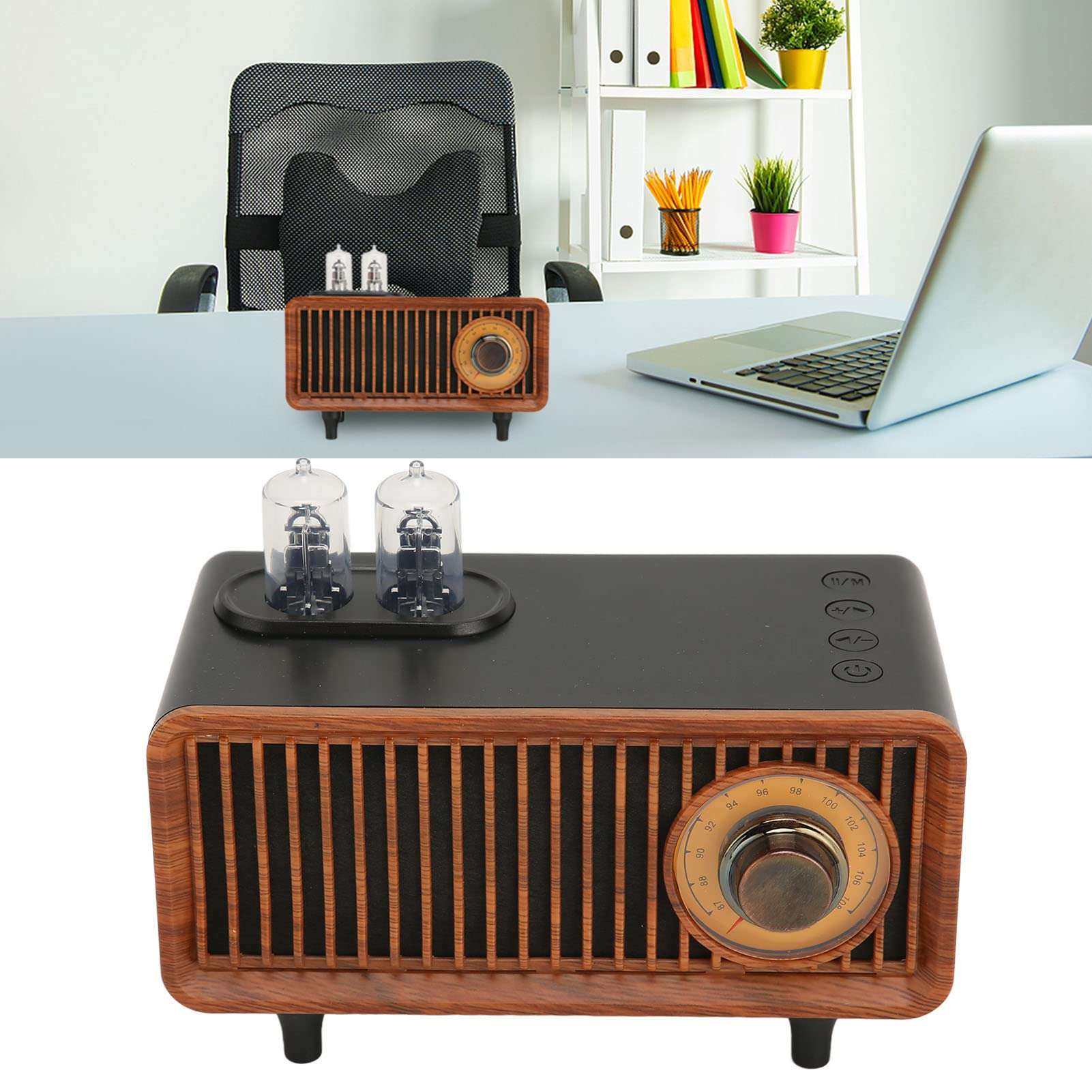 FECAMOS Speaker, High Sensitivity USB Desktop Retro Speakers for Computer Desktops 6